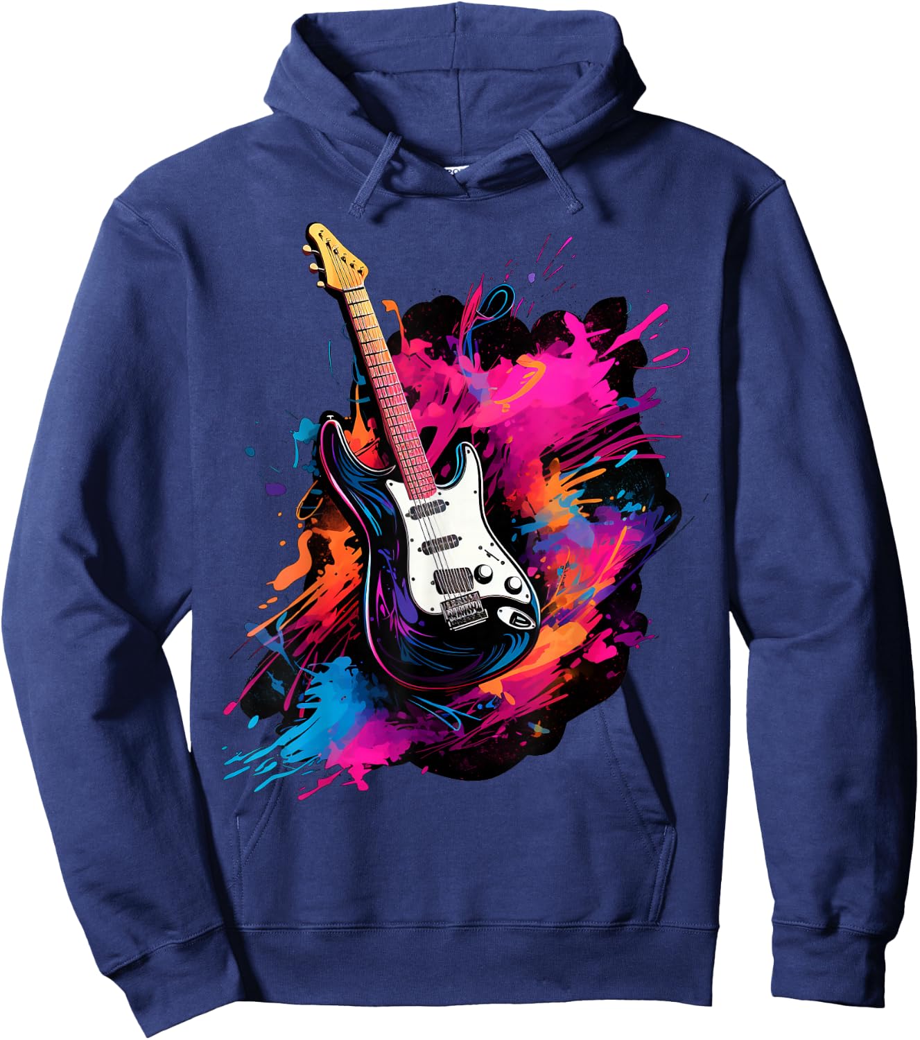 Men, Women and Kids Electric Guitar Hoodie - Hoodie | Navy