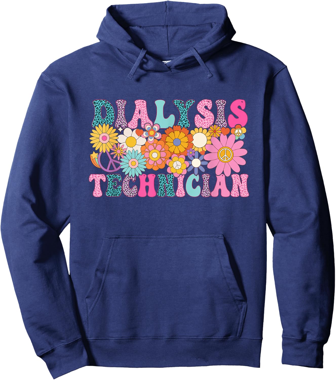 Dialysis Technician Week Groovy Appreciation Day Hoodie - Hoodie | Navy