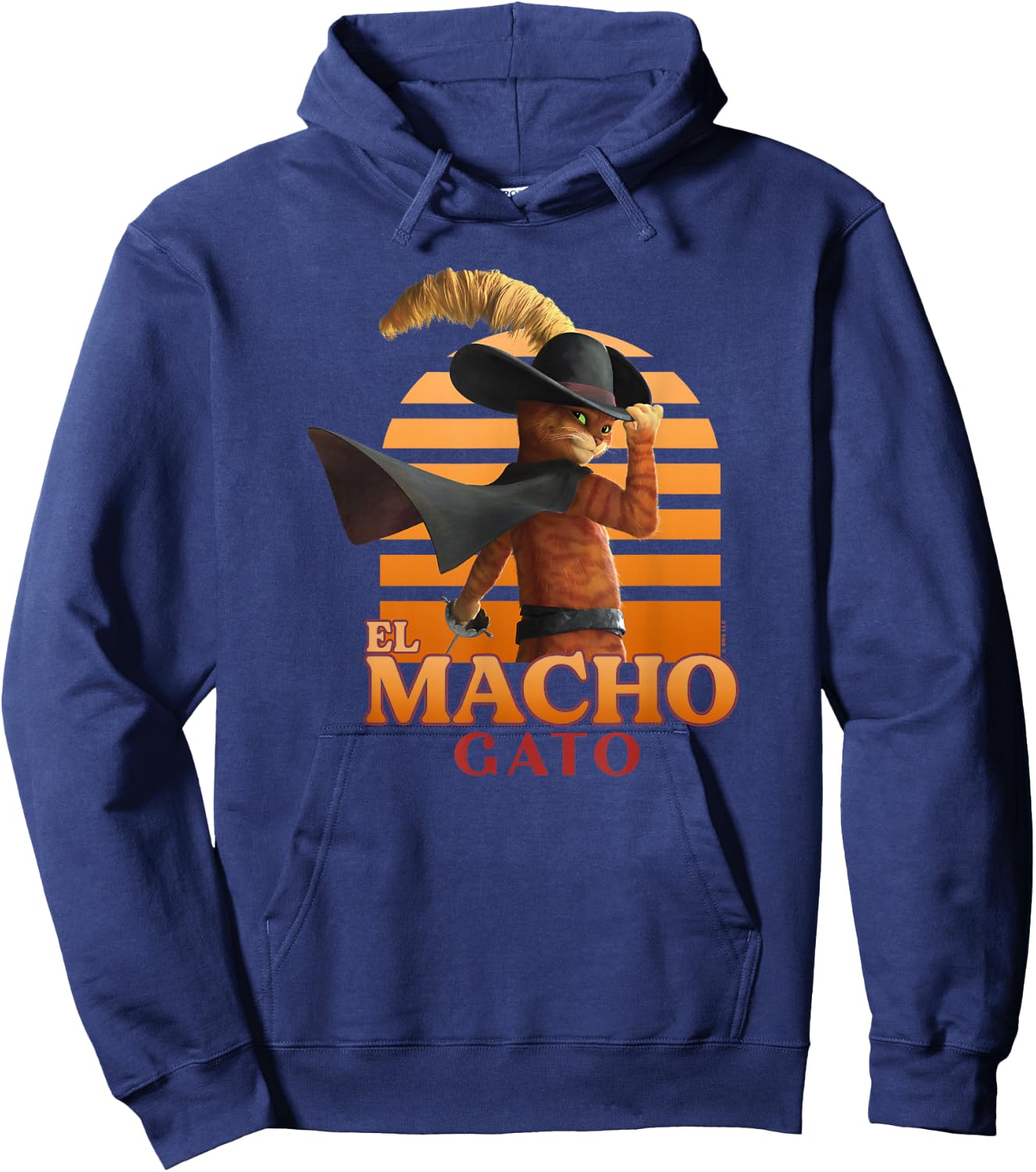 DreamWorks Puss in Boots: The Last Wish El Macho Gato Logo Small Hoodie - Hoodie | Navy