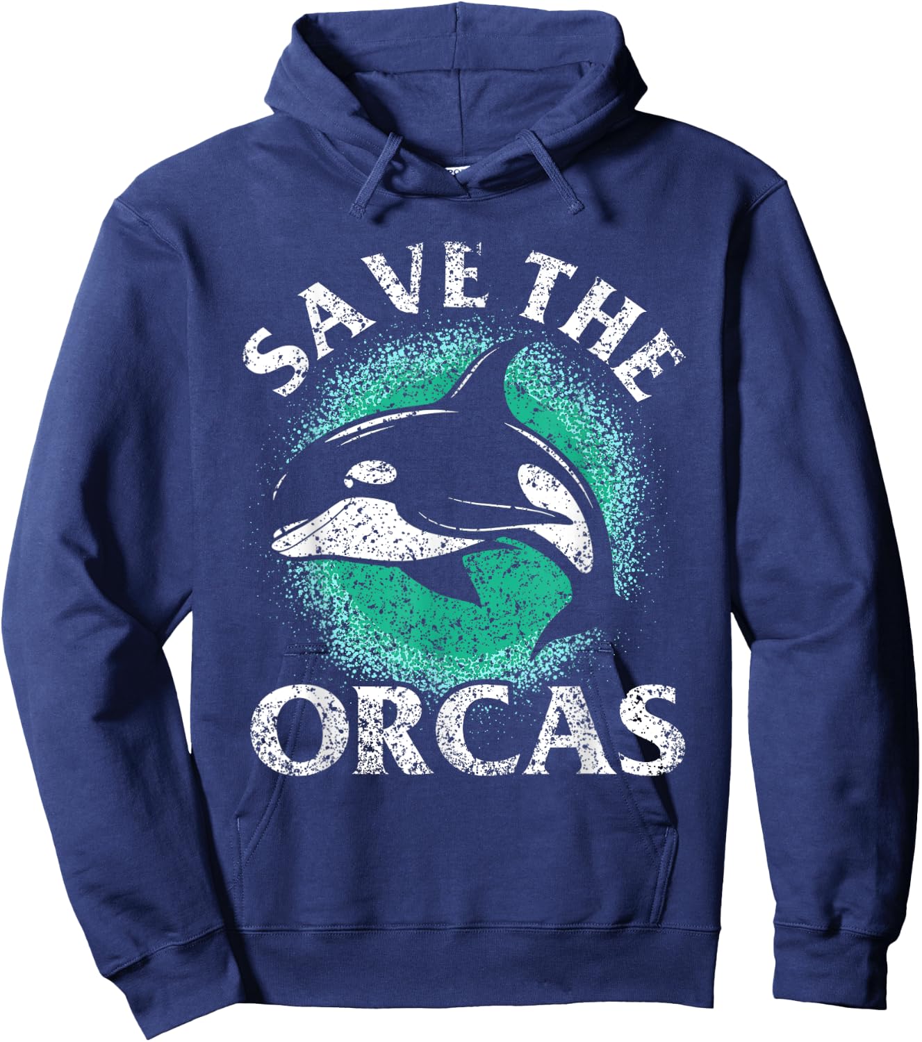 Save The Orcas Protect Whale Sea Orca Hoodie - Hoodie | Navy