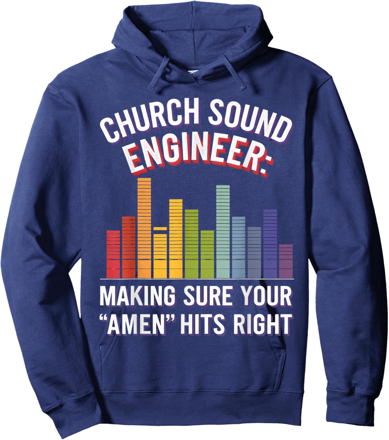 Amen Hits Right Recording Technician Church Sound Engineer Hoodie - Hoodie | Navy
