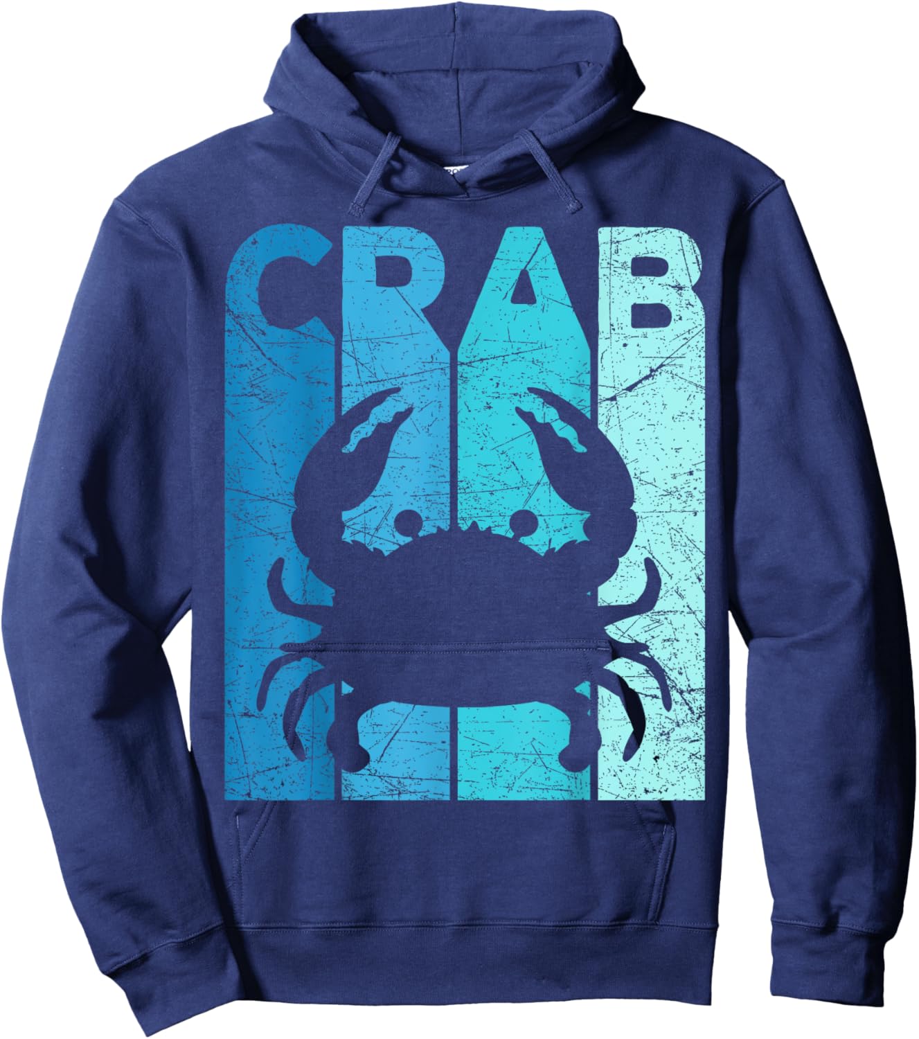 Crab Vintage Seafood Lover Crab Fishing Retro Crabbing , Small Hoodie - Hoodie | Navy