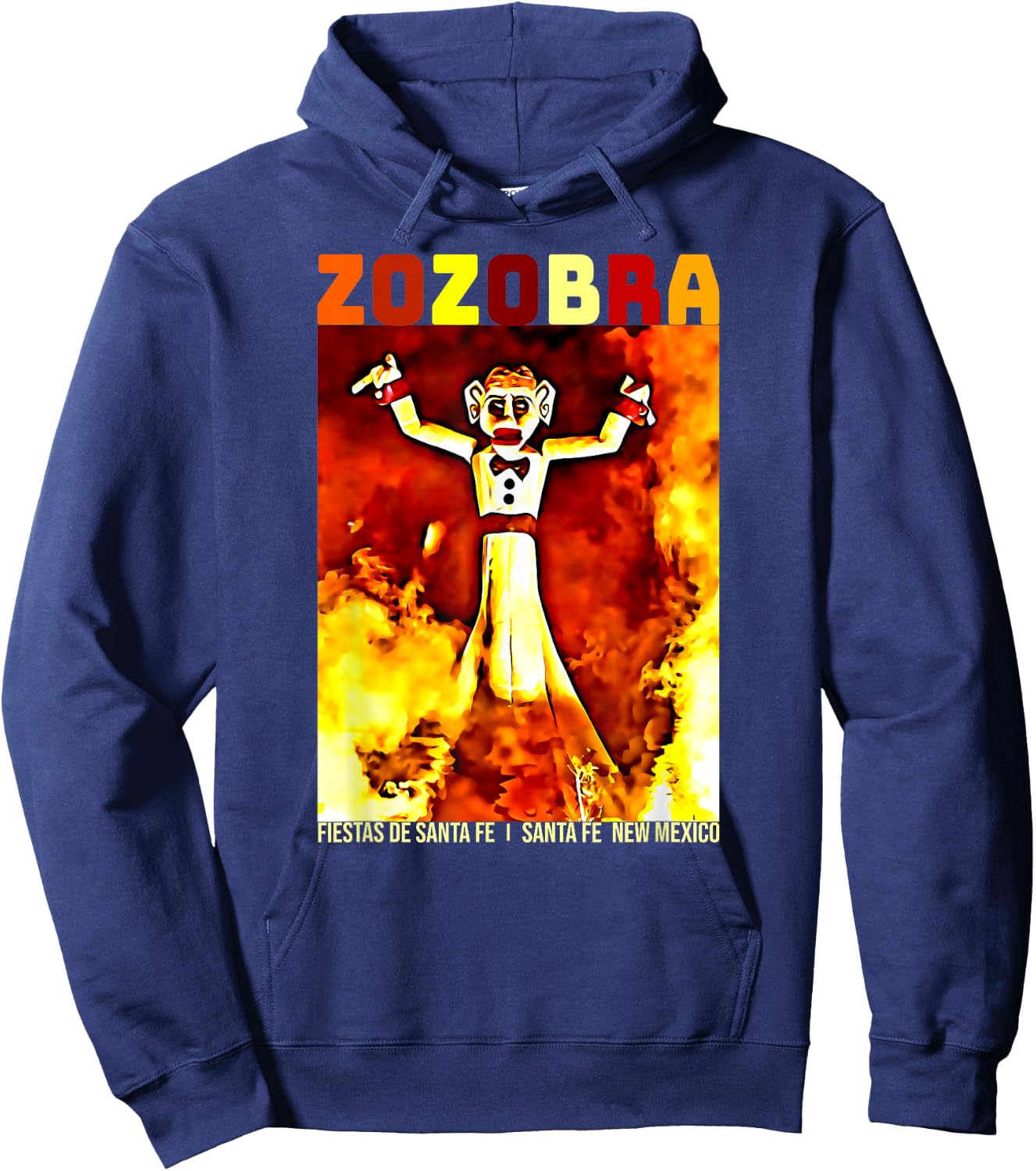 Zozobra Fiestas De Sante Fe New Mexico Old Man Gloom Hoodie - Hoodie | Navy