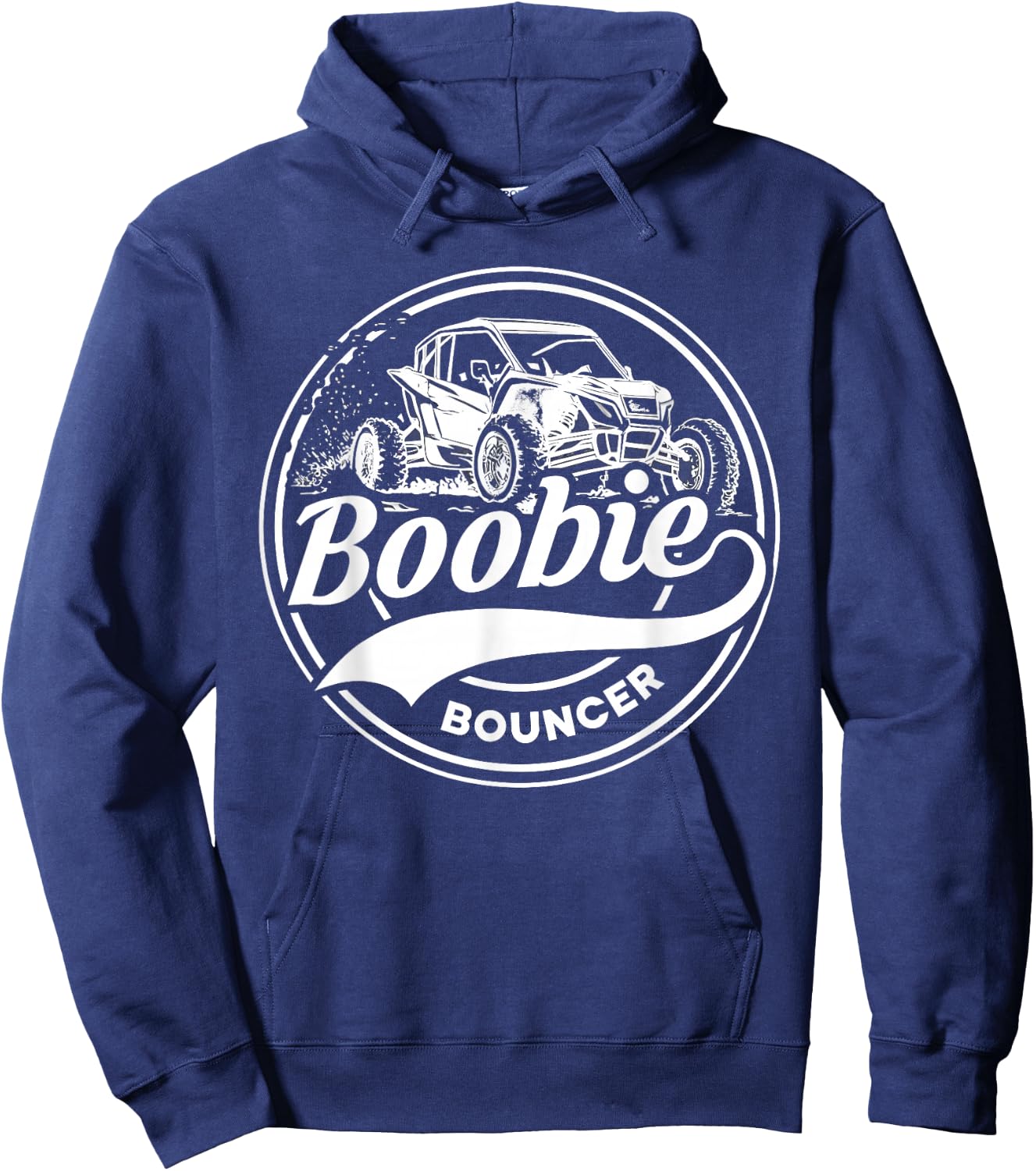Boobie Bouncer Vintage Mudding UTV Off Roading 4 Wheeling Hoodie - Hoodie | Navy