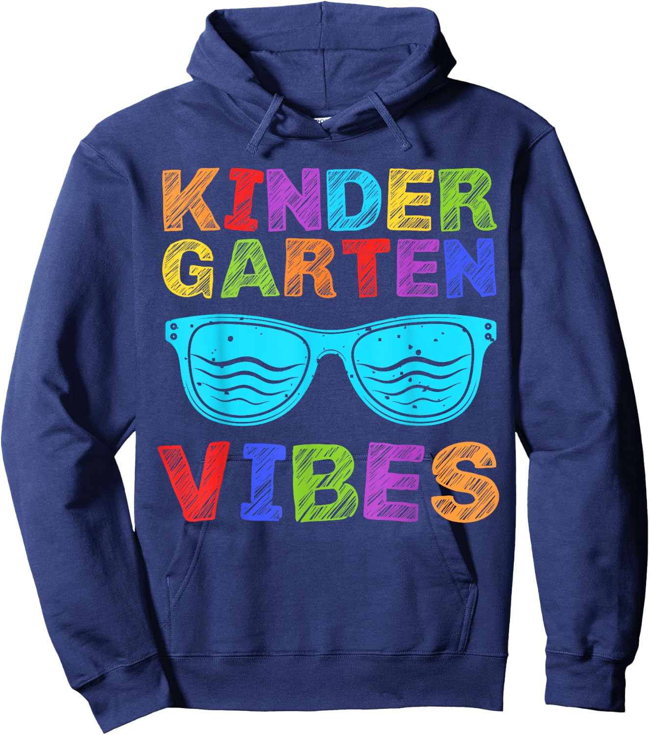 Kindergarten Vibes First Day of Kindergarten Back to School Hoodie - Hoodie | Navy