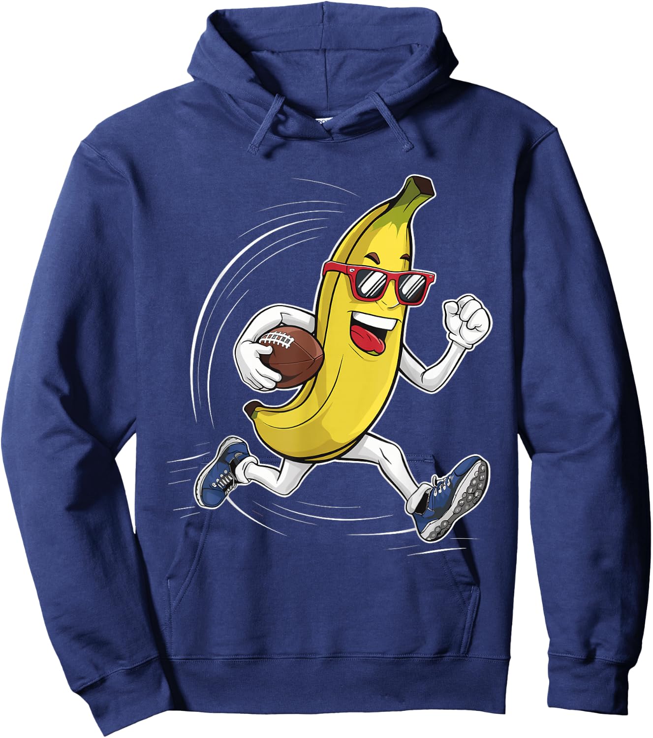 Fruit Sport Bananas Player Cute Banana American Football Hoodie - Hoodie | Navy