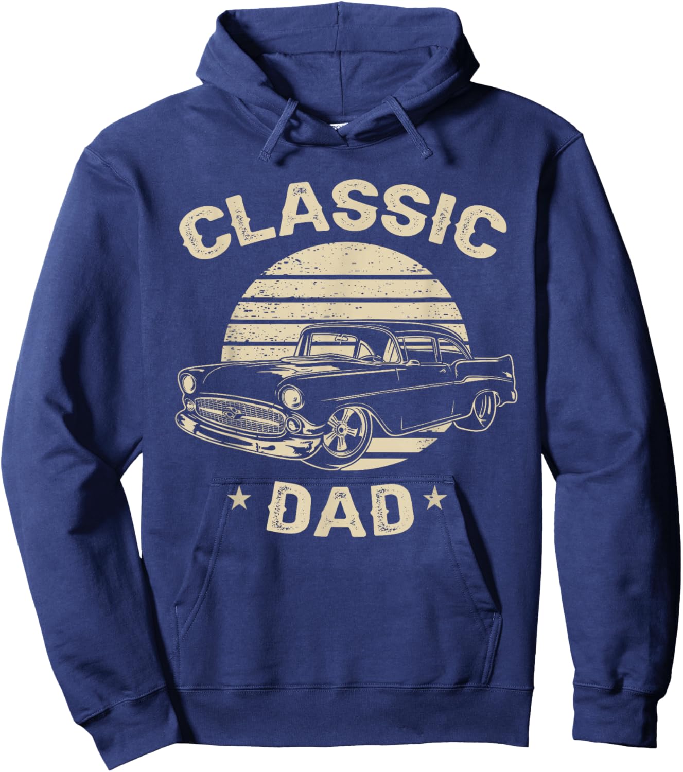 Dad Vintage Retro Classic Funny Car Lover Enthusiast Hoodie - Hoodie | Navy