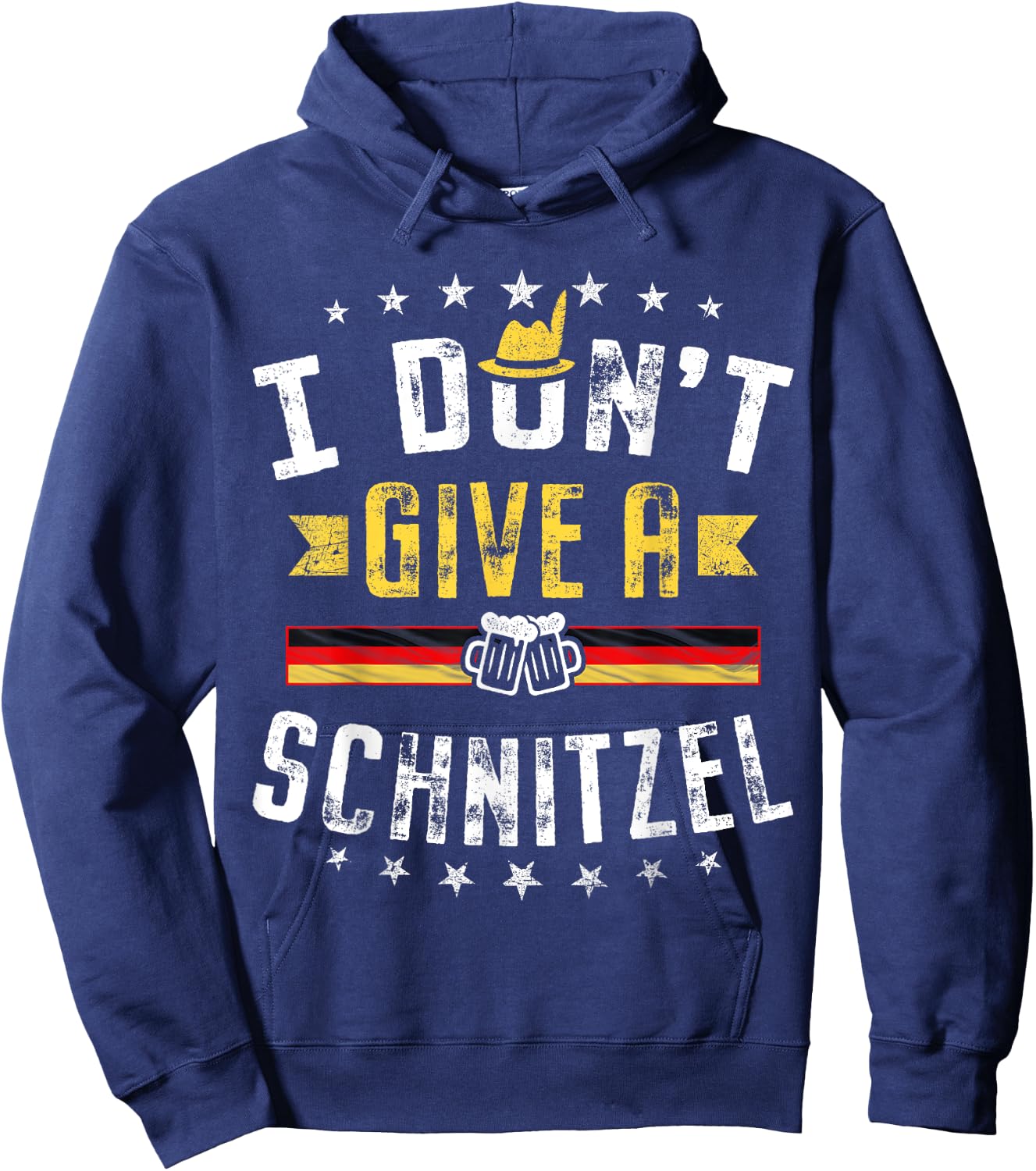 I Don't Give A Schnitzel Funny Lederhosen Gift Oktoberfest Hoodie - Hoodie | Navy