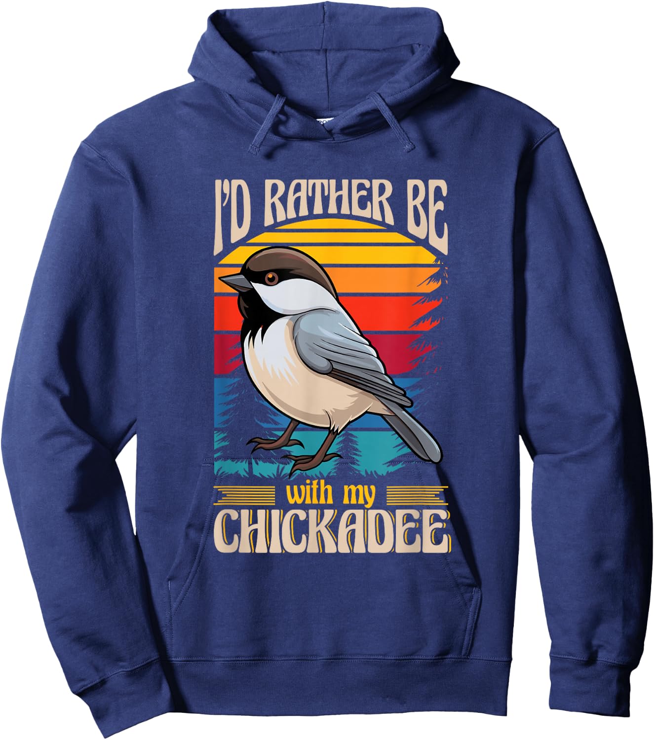 Black Capped Chickadee Lover Birding Birdwatcher Chickadee Hoodie - Hoodie | Navy