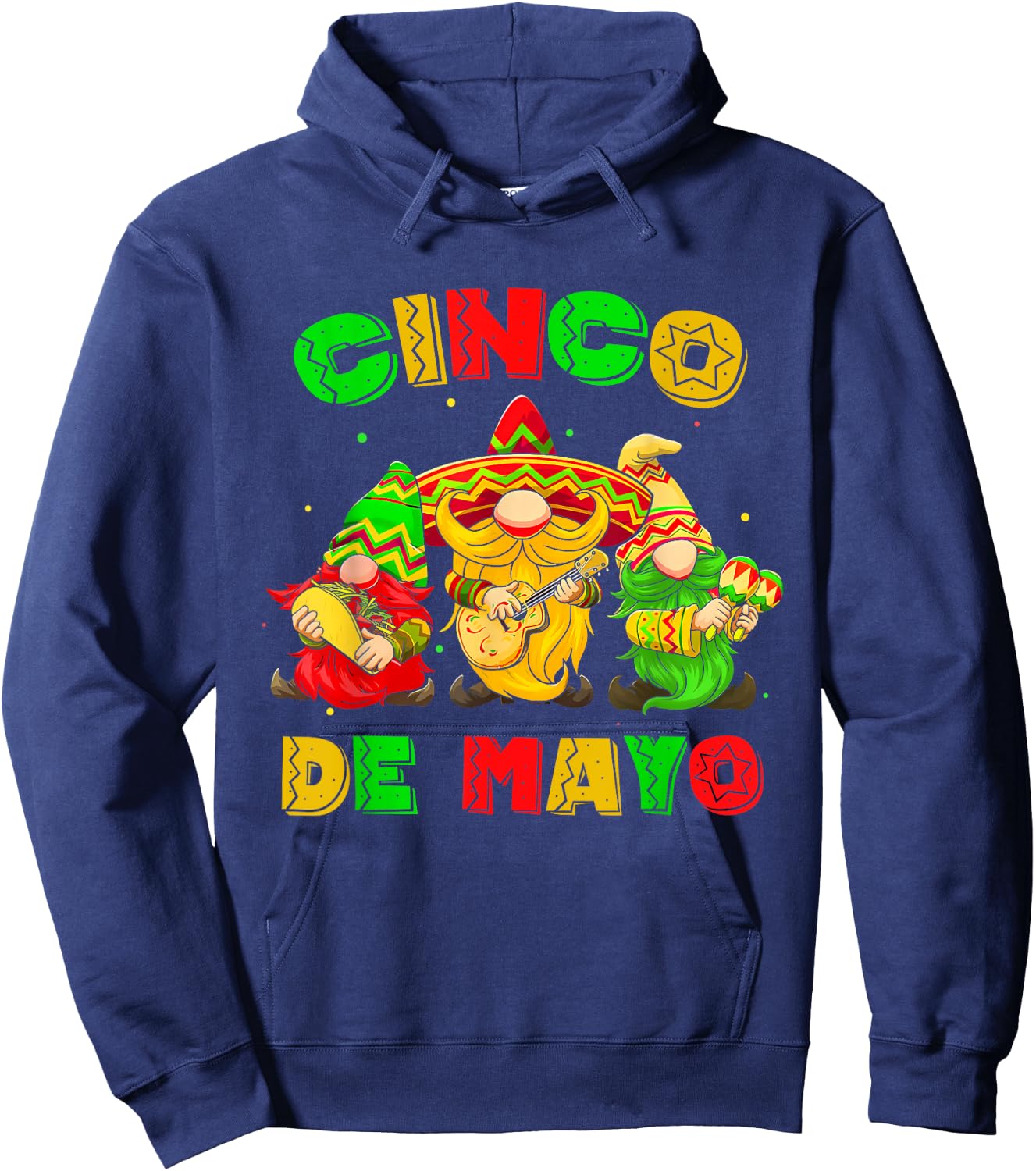 Cinco De Mayo Mexican Gnome Fiesta 5 De Mayo Men Women Hoodie - Hoodie | Navy