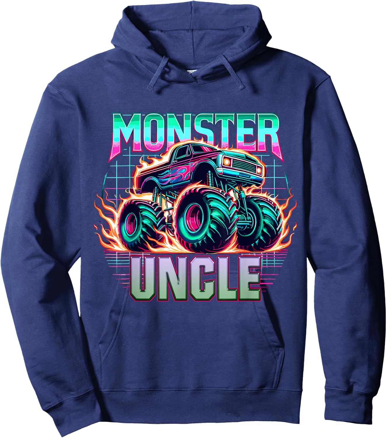 Monster Truck Uncle Monster Truck Are My Jam Truck Lovers Hoodie - Hoodie | Navy