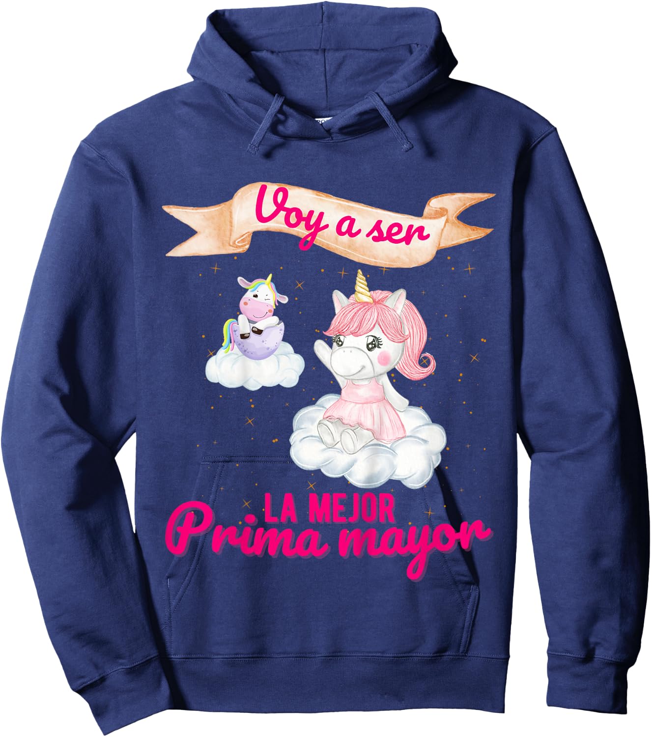 Prima Mayor voy a ser la mejor tener primito niña bebe regal Hoodie - Hoodie | Navy