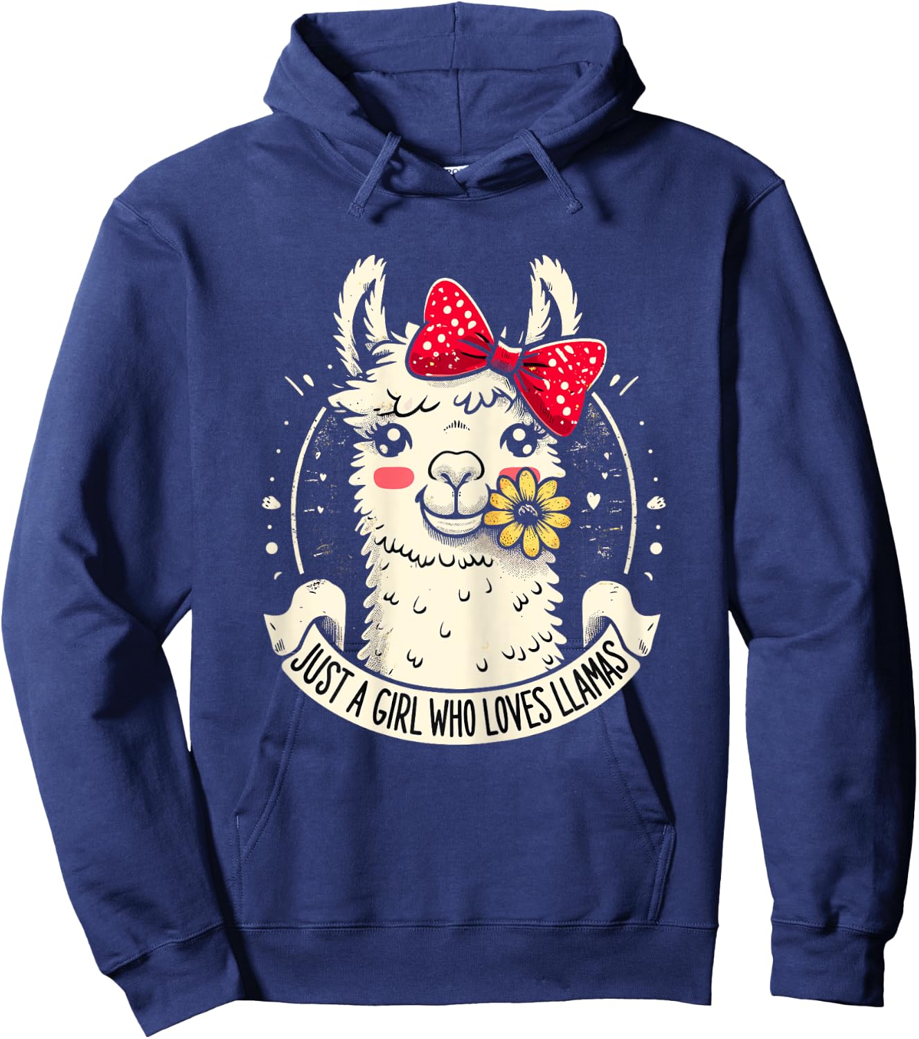 Just a Girl who loves Llamas Hoodie - Hoodie | Navy