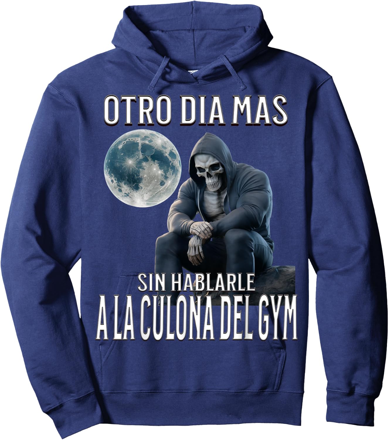 Otro dia mas sin hablarle a la del gym: Calacas chidas gym Hoodie - Hoodie | Navy