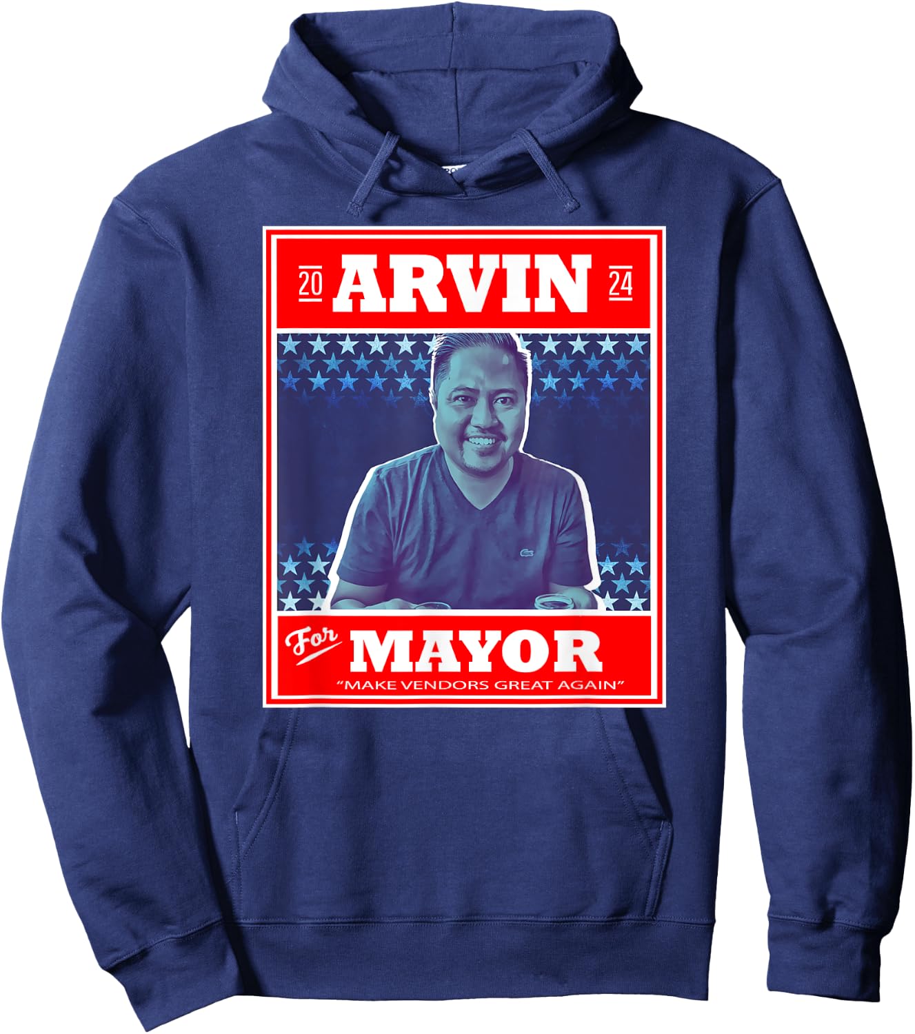 Arvin For Mayor "Make Vendors Great Again" Hoodie - Hoodie | Navy