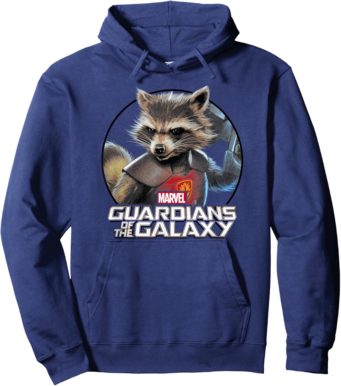 Marvel Guardians of the Galaxy Rocket Raccoon Circle Hoodie - Hoodie | Navy