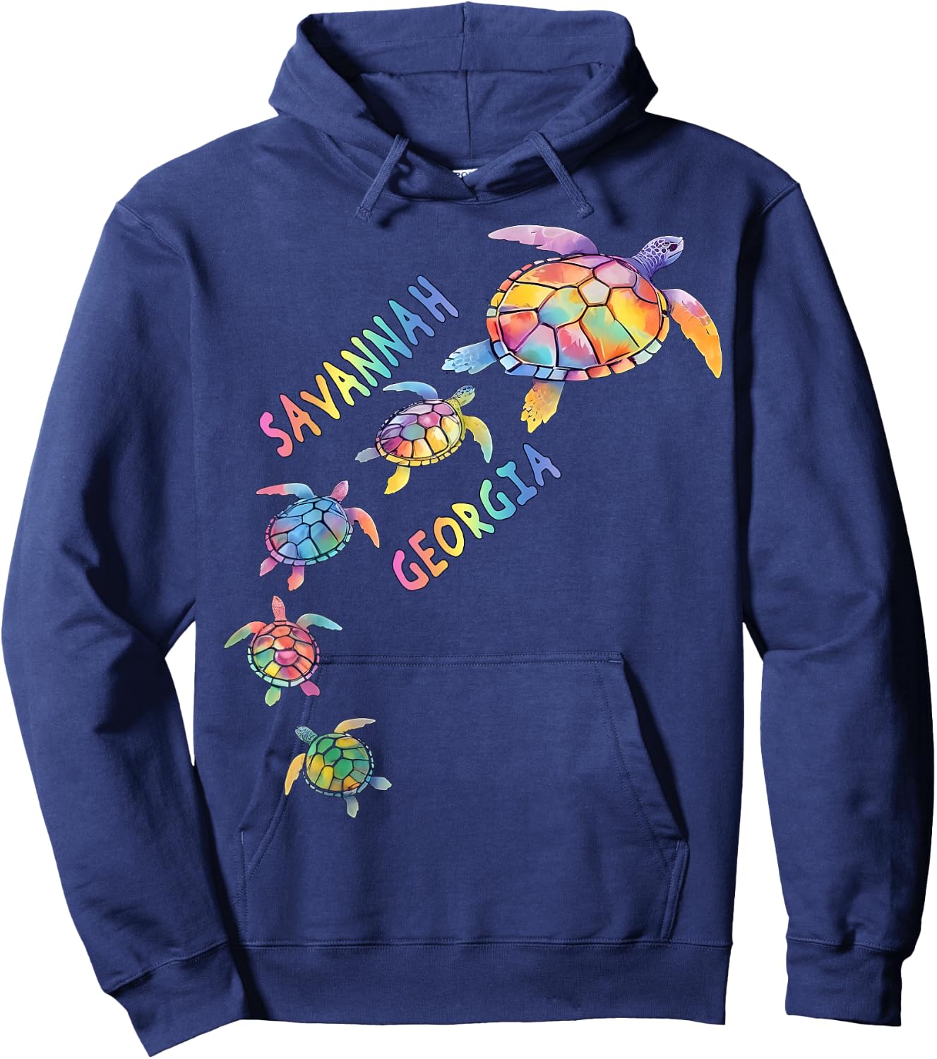 Savannah Georgia Sea Turtle Lover Beach Vacation Hoodie - Hoodie | Navy