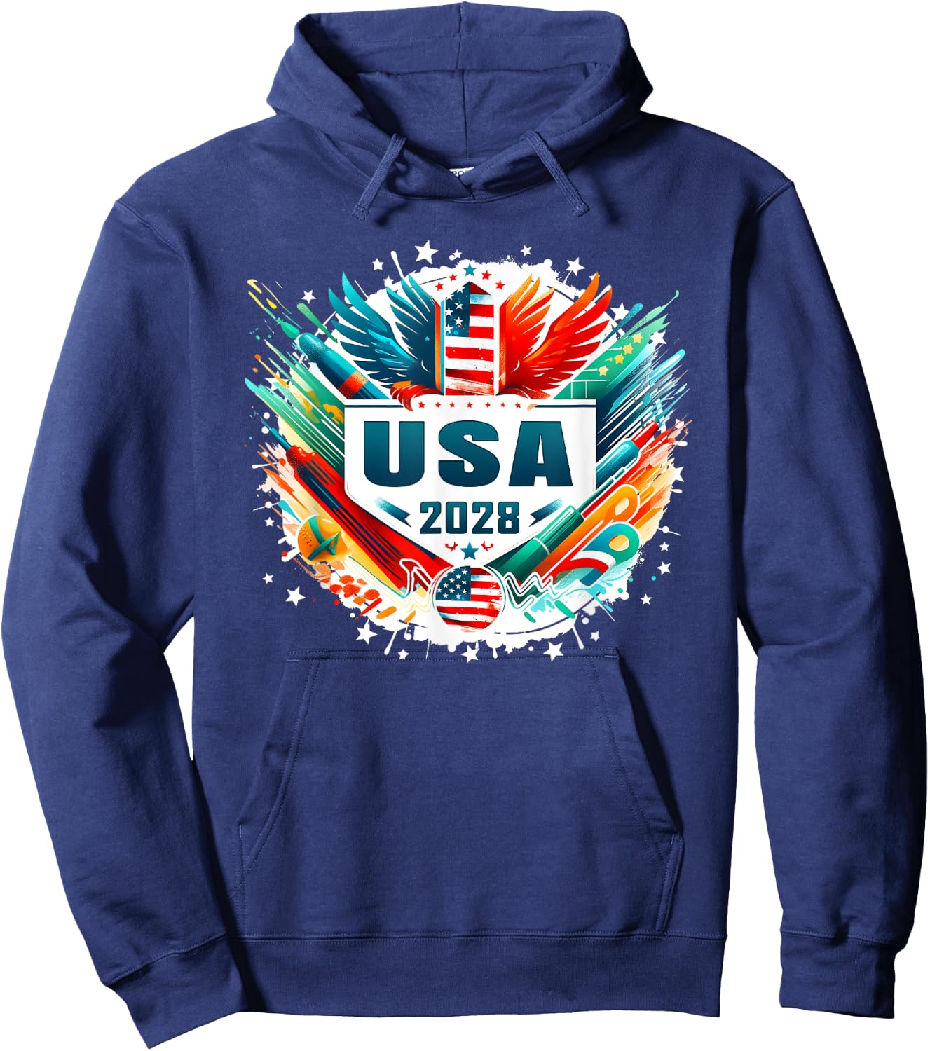 USA 2028 Go United States Sport USA Team 2028 USA Hoodie - Hoodie | Navy