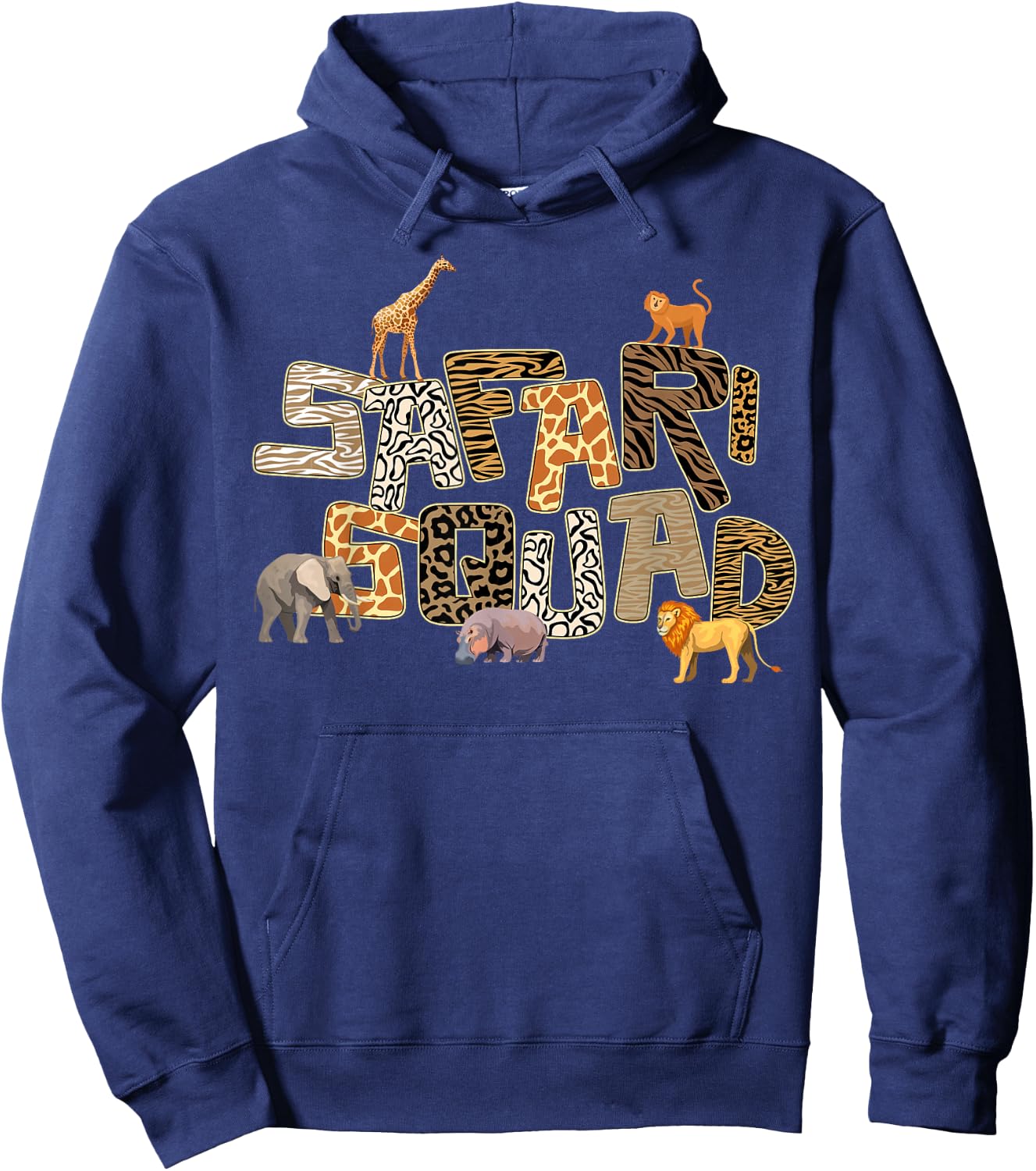 Safari Squad African Zoo Funny Animal Lovers Men Women Kids Hoodie - Hoodie | Navy