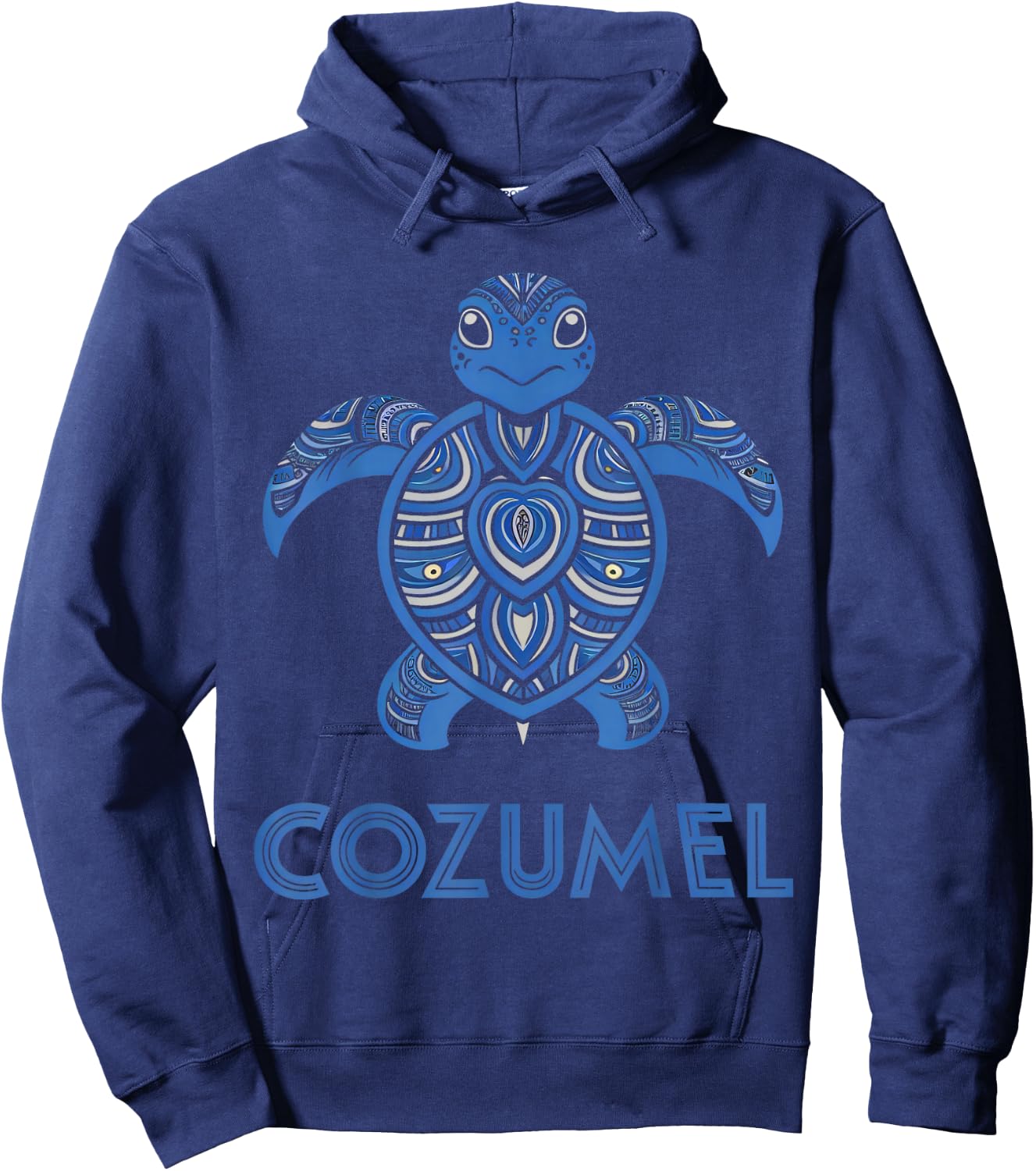 Cozumel, Mexico Sea Turtle Hoodie - Hoodie | Navy