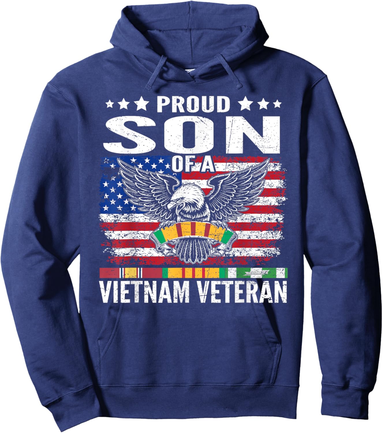 Proud Son Of A Vietnam Veteran Family Matching Hoodie - Hoodie | Navy