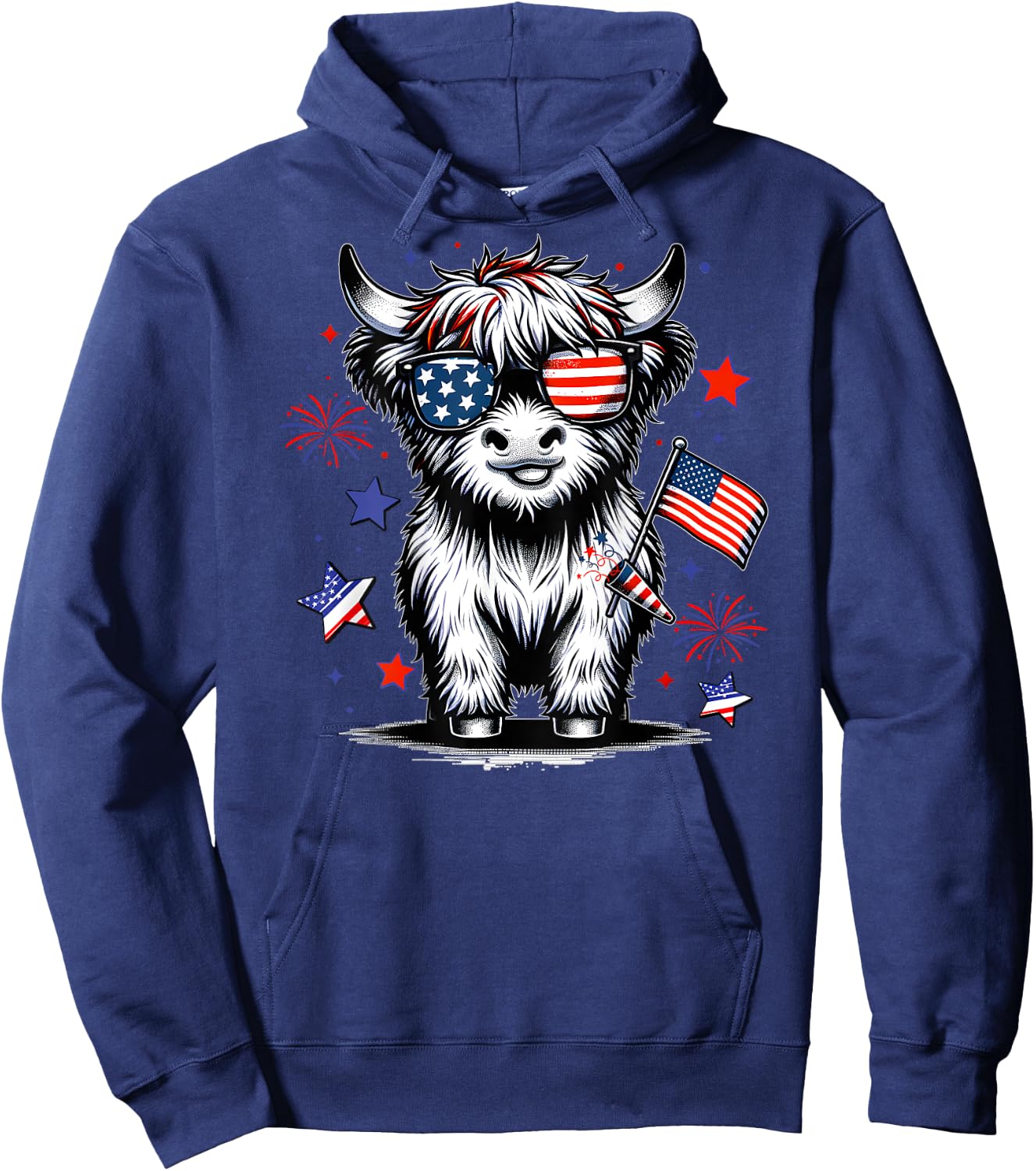 4th July Heifer Hoodie - Hoodie | Navy