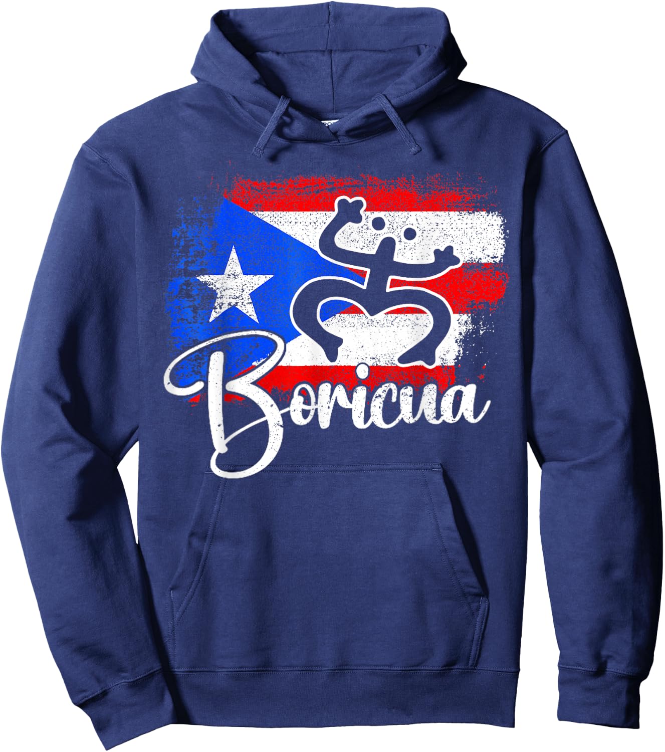 Boricua Puerto Rico Flag Puerto Rican Frog Men Women Kids Hoodie - Hoodie | Navy