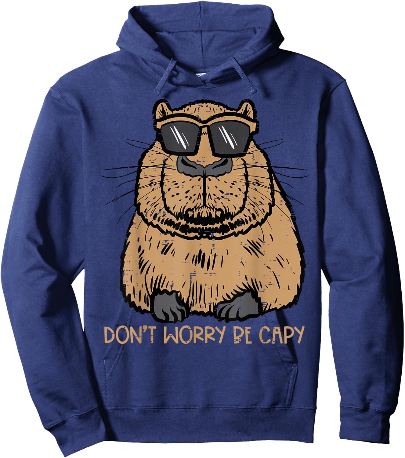 Dont Worry Be Capy Funny Capybara Pet Kids Men Women Teen Hoodie - Hoodie | Navy