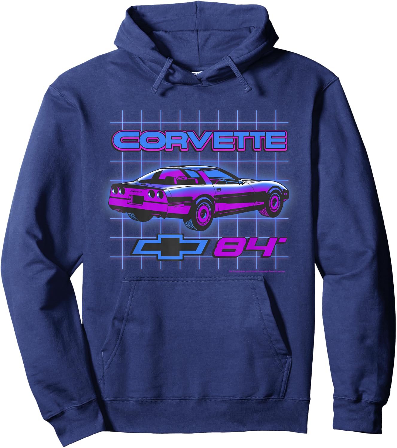 TNT Chevrolet Corvette 1984 | #37337 , Small, Black Hoodie - Hoodie | Navy