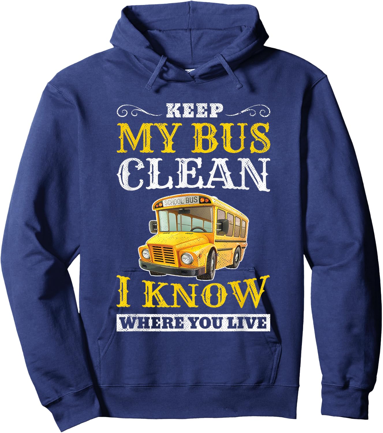 Driver Funny School Bus Driver Hoodie - Hoodie | Navy