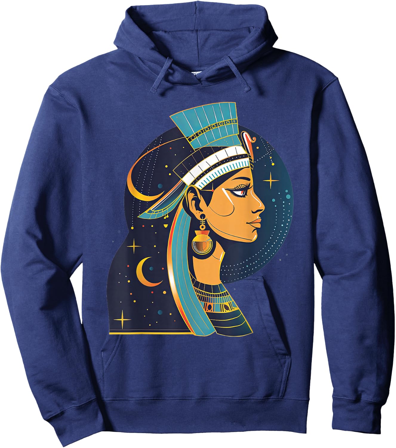 Inanna 90s Retro Ishtar Goddess Queen Of Heaven Hoodie - Hoodie | Navy