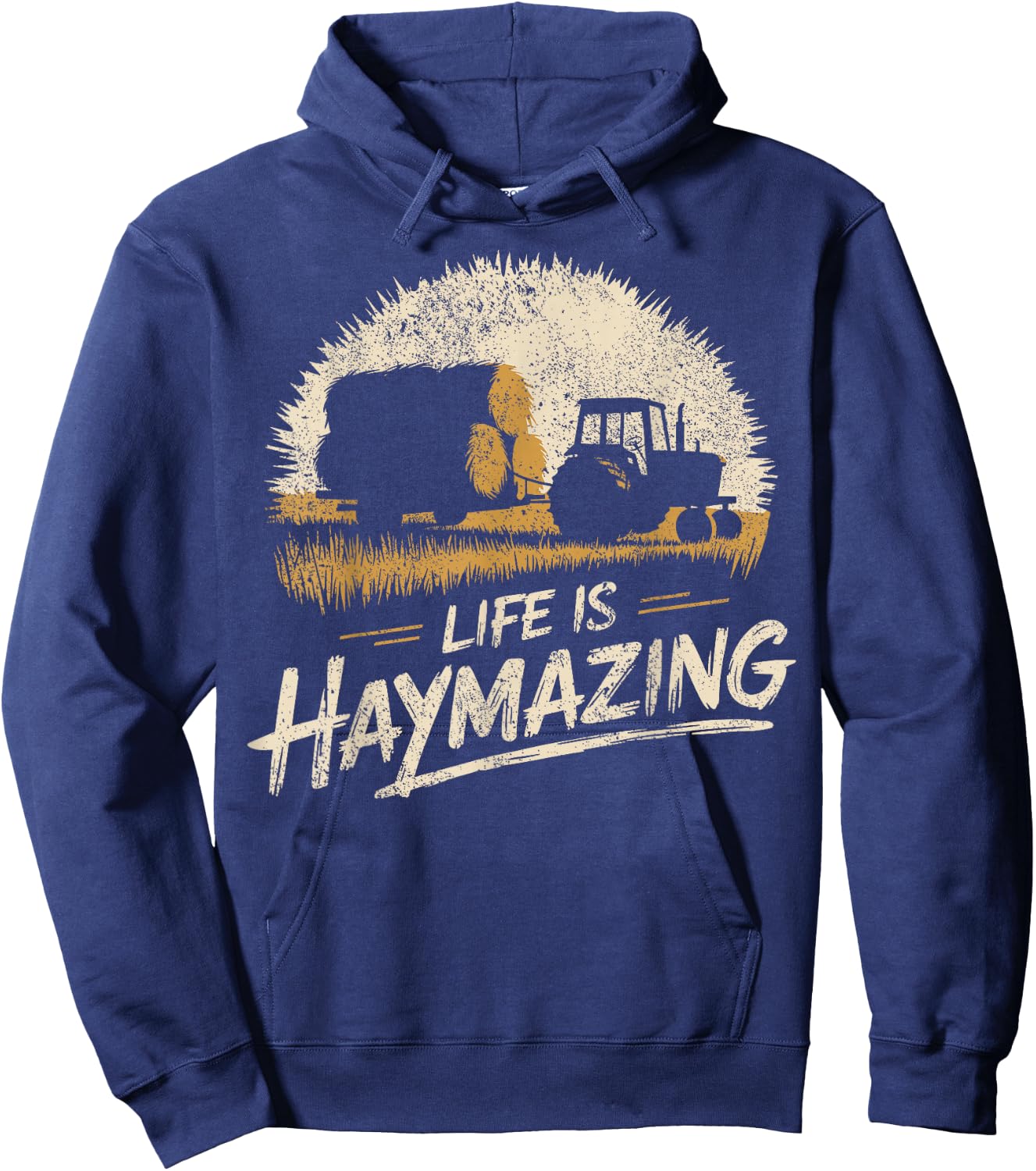 Hay Season Farmer Hoodie - Hoodie | Navy