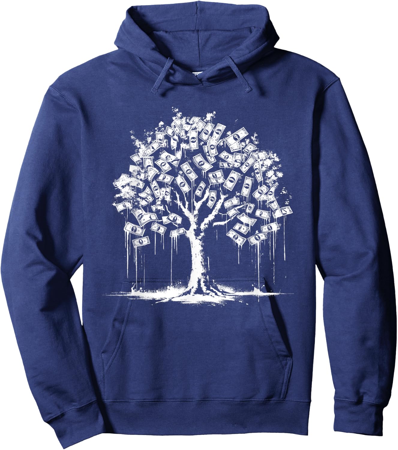 Money-Tree - Vintage Money Graphic Banknotes Lover Hoodie - Hoodie | Navy
