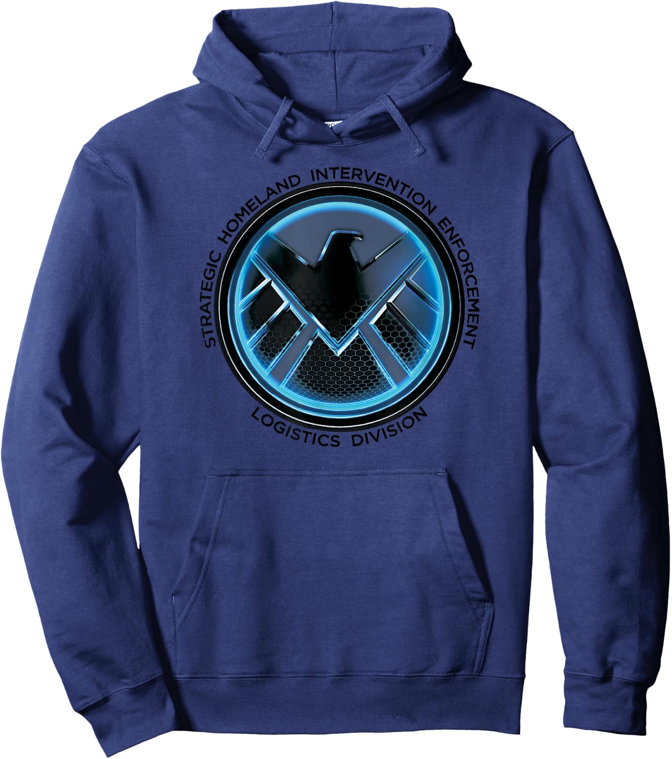Marvel Comics Retro S.H.I.E.L.D Logistics Logo Hoodie - Hoodie | Navy