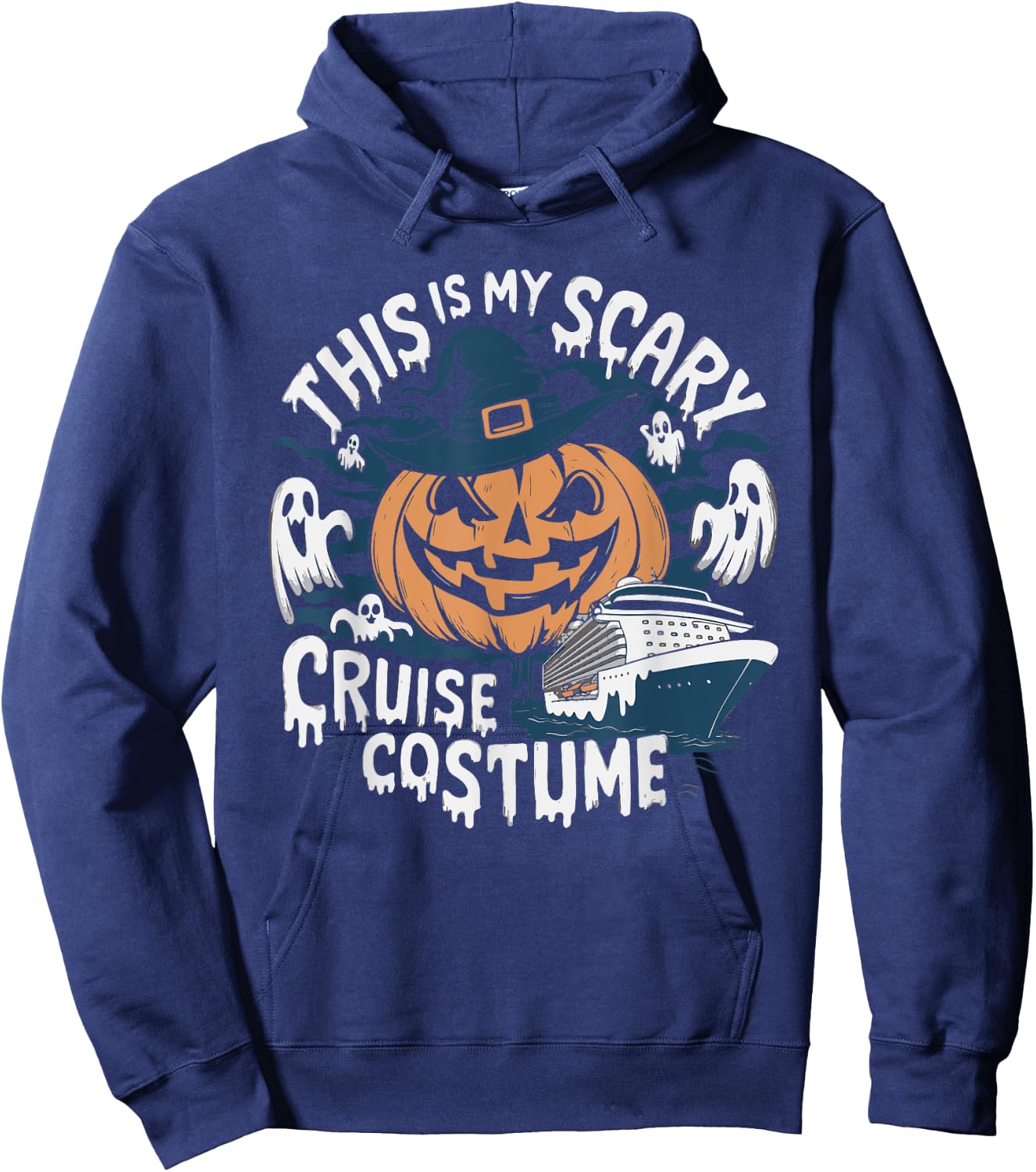 This Is My Scary Cruise Costume Vacation Cruising Hoodie - Hoodie | Navy