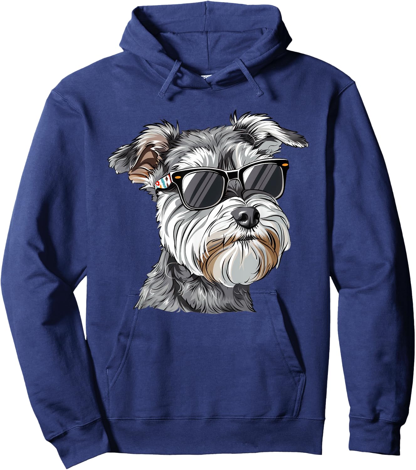 Miniature Schnazuer Mini Schnauzer Dog Sunglasses Hoodie - Hoodie | Navy