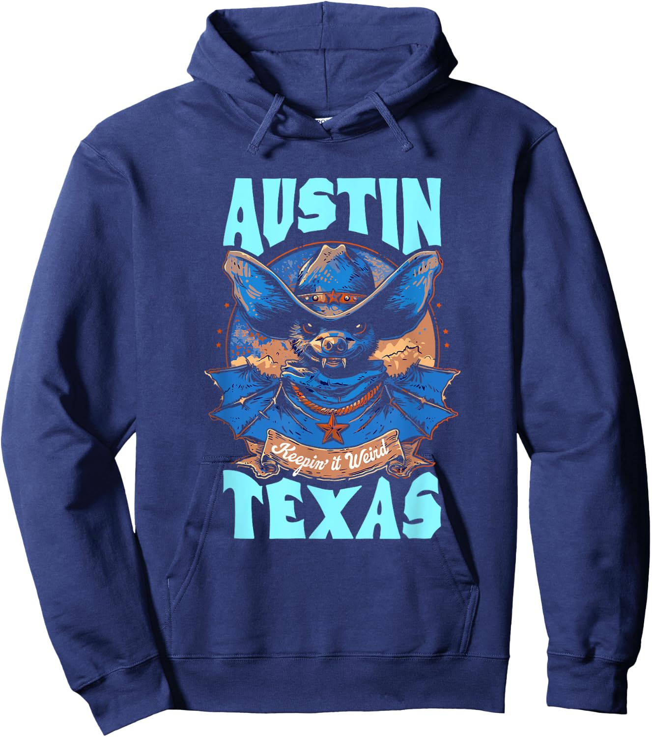Texas Pride - Keep It Weird Austin - Austin Bats Hoodie - Hoodie | Navy