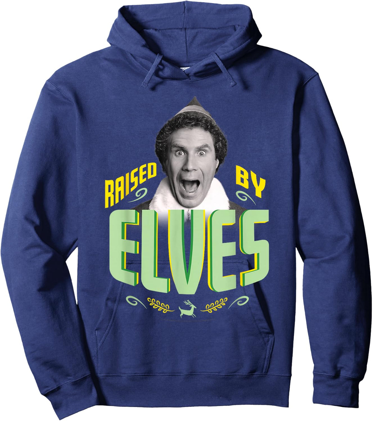Elf Movie Raised by Elves Hoodie - Hoodie | Navy