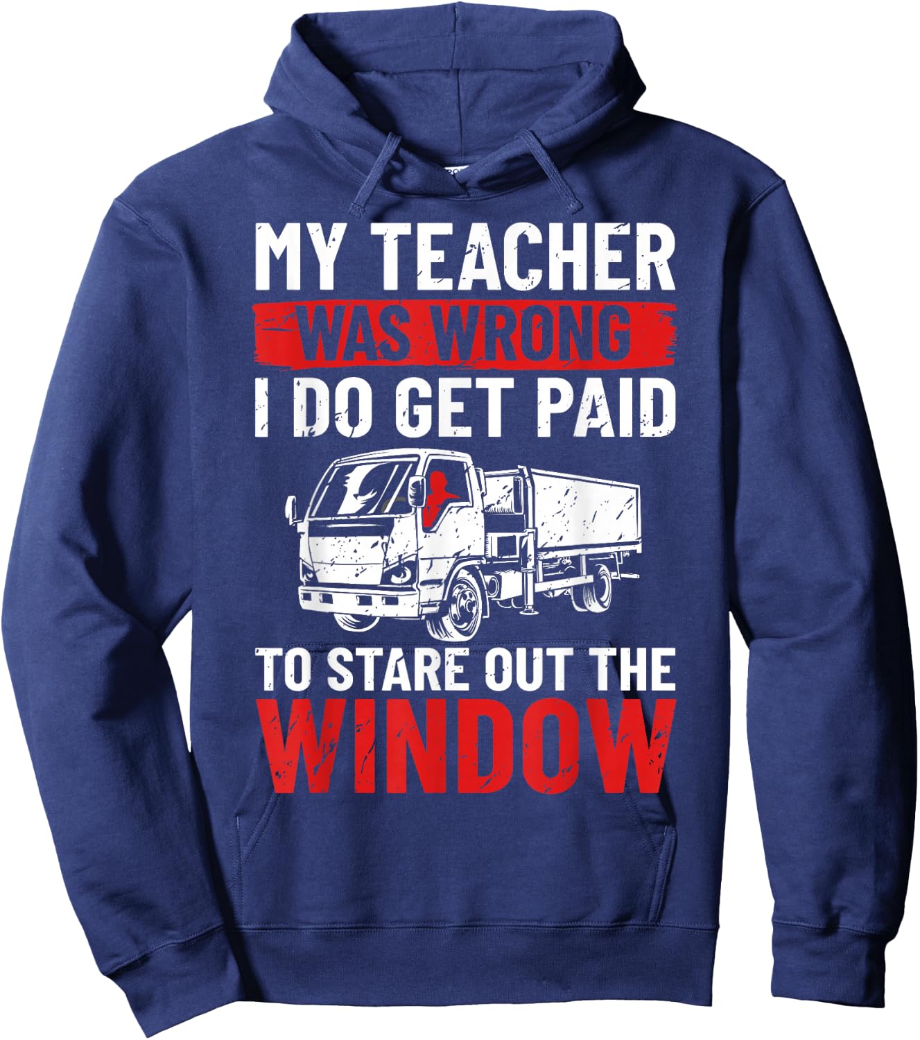 18 Wheeler Semi-trailer Trucker Truck Driving Truck Driver Hoodie - Hoodie | Navy