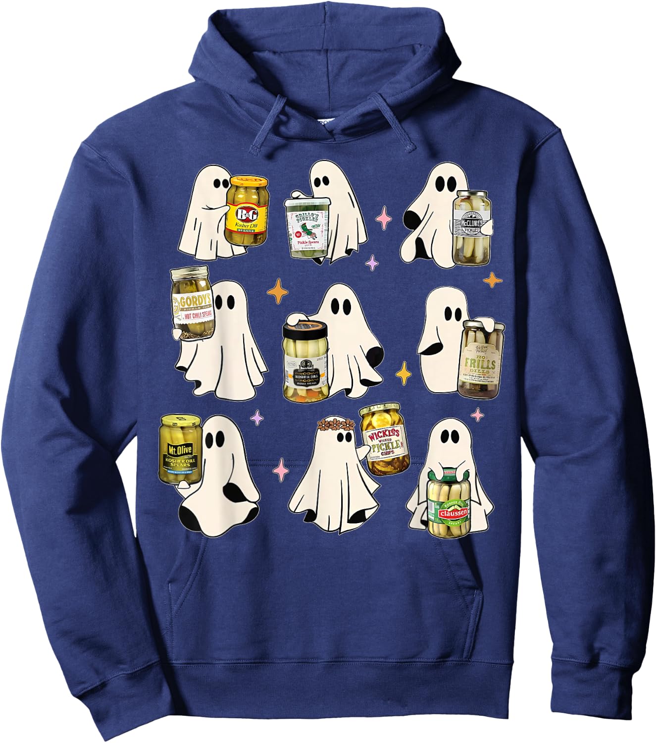 Ghost Canned Pickles Cute Ghost Pickle Jar Canning Season Hoodie - Hoodie | Navy