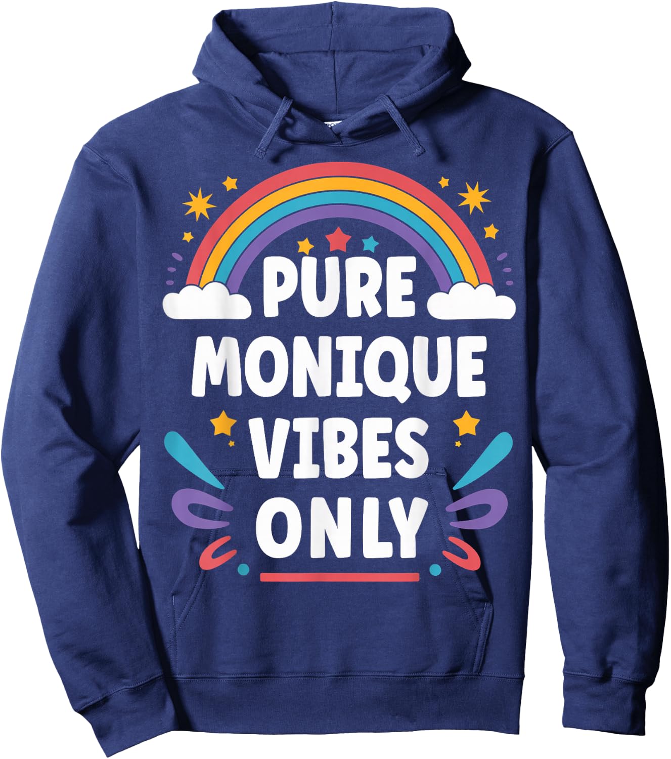 MONIQUE Vibes Only Cute Retro Girls MONIQUE Name Hoodie - Hoodie | Navy