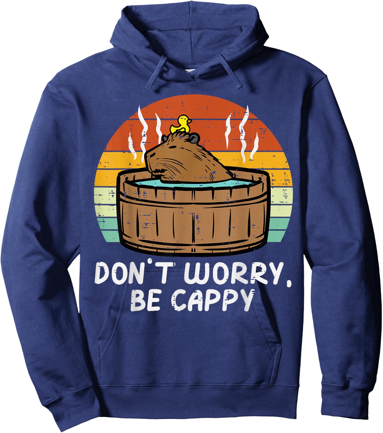 Capybara Dont Worry Be Cappy Cute Capy Rodent Women Men Kids Hoodie - Hoodie | Navy