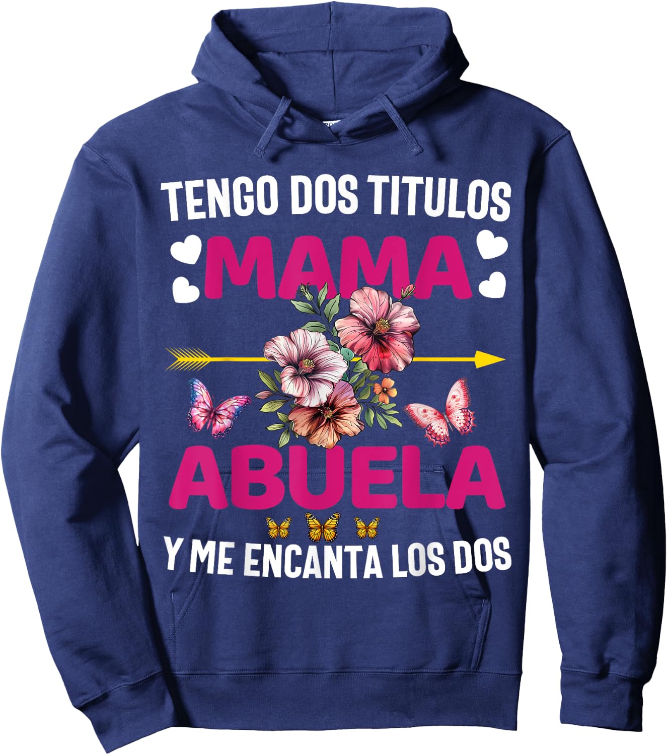 Regalos Para Mama Dia De Las Madre Espanol Camiseta Abuela Hoodie - Hoodie | Navy