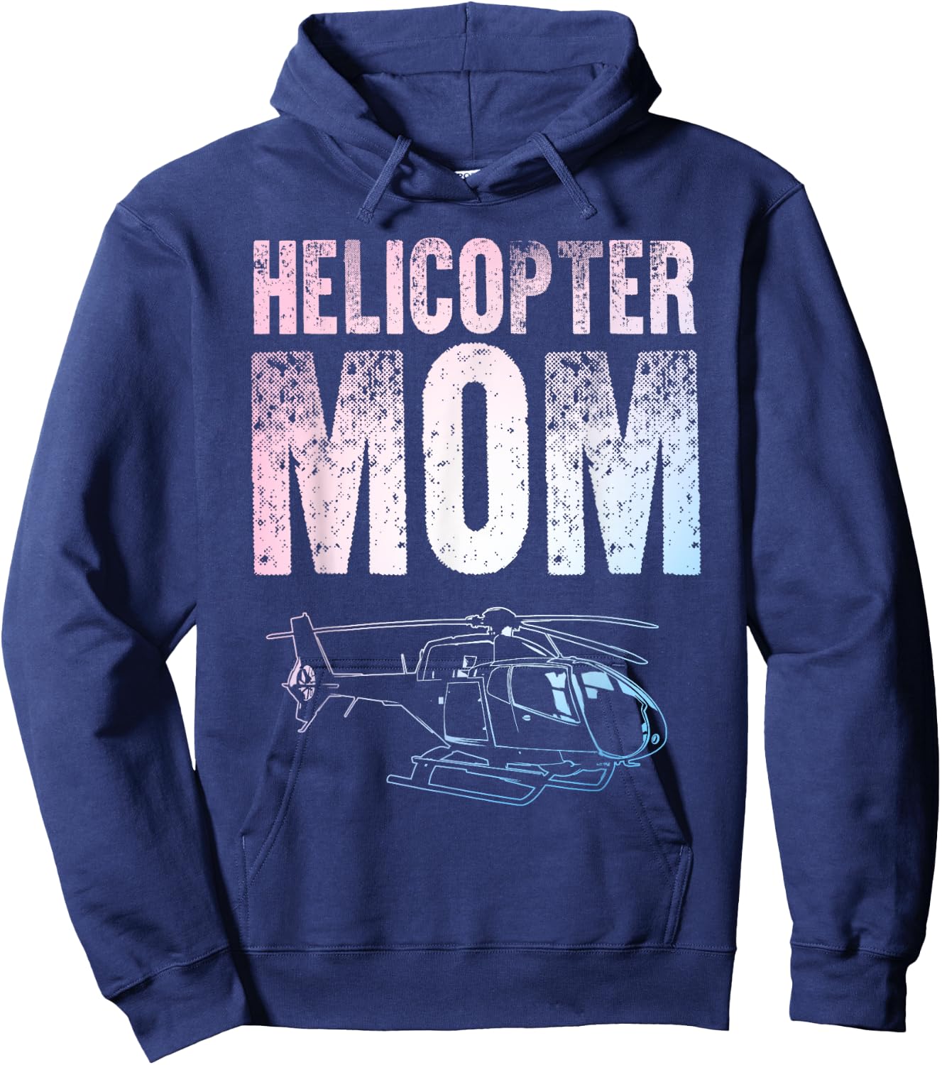 Cool Helicopter Mom Art Heli Mom Helicopter Pilot Hoodie - Hoodie | Navy
