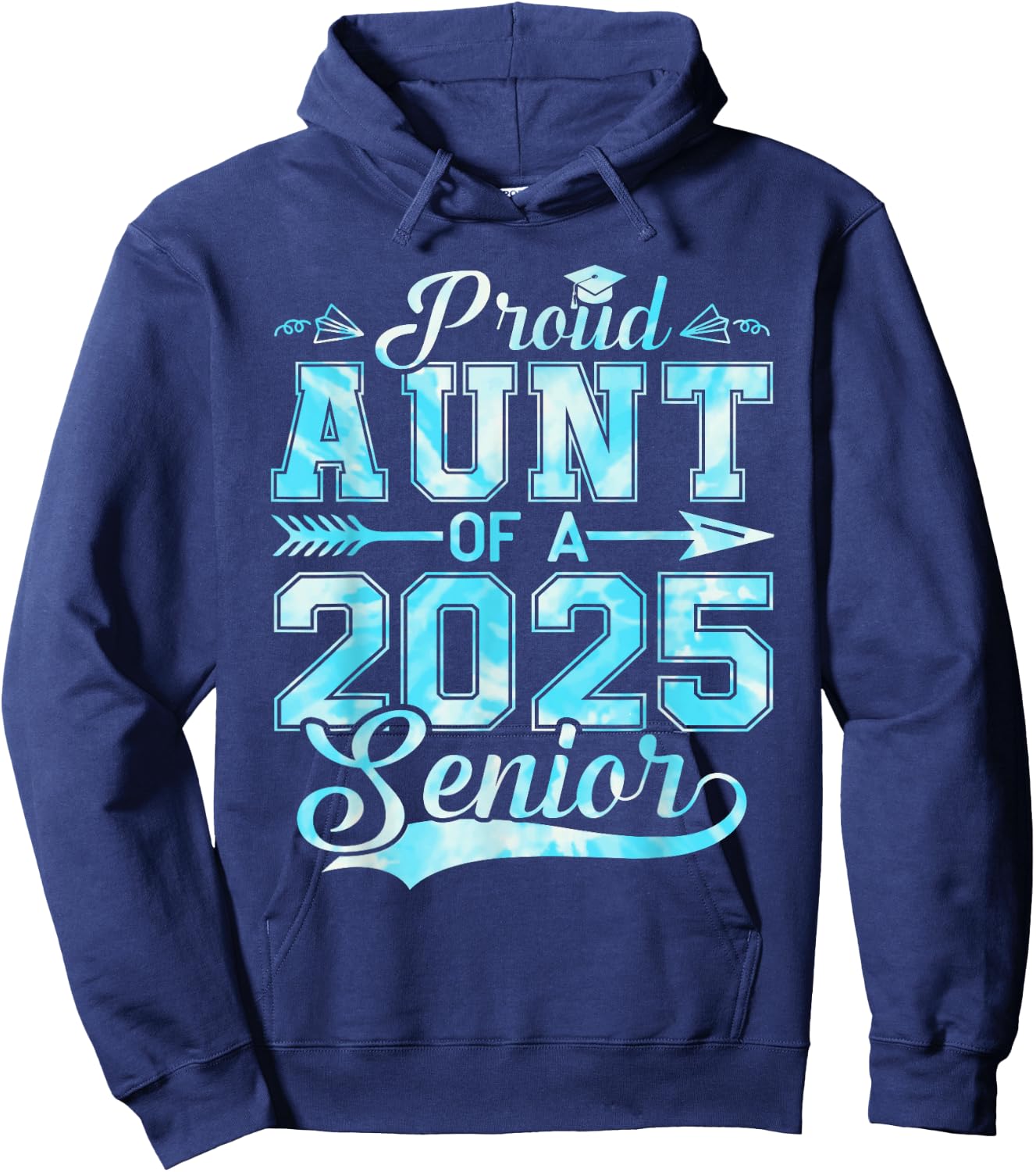 Proud Aunt of a 2025 Senior Graduate, Funny Graduation Hoodie - Hoodie | Navy