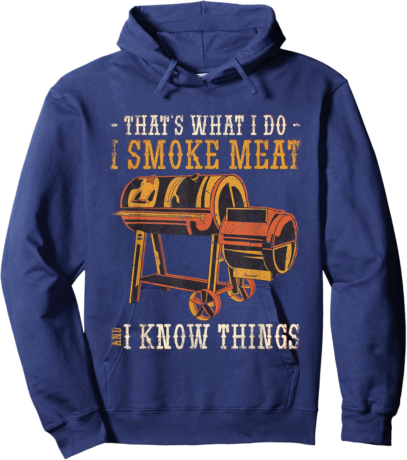Ich Rauchere Fleisch Und Kenne Mich mit Grillen Aus. Hoodie - Hoodie | Navy