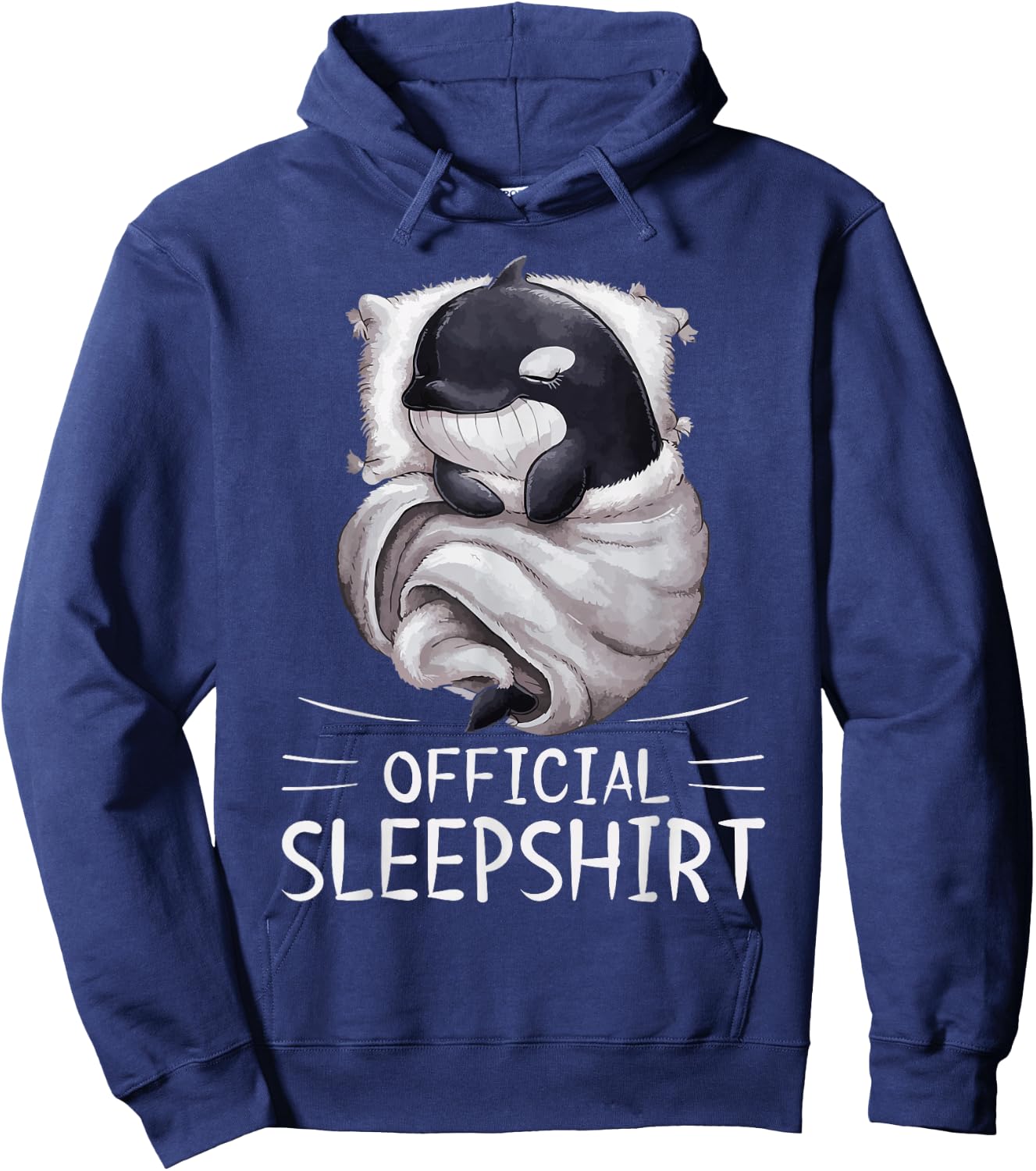 Orca Whale Animal Official Sleepshirt Pajamas Nightgown Hoodie - Hoodie | Navy
