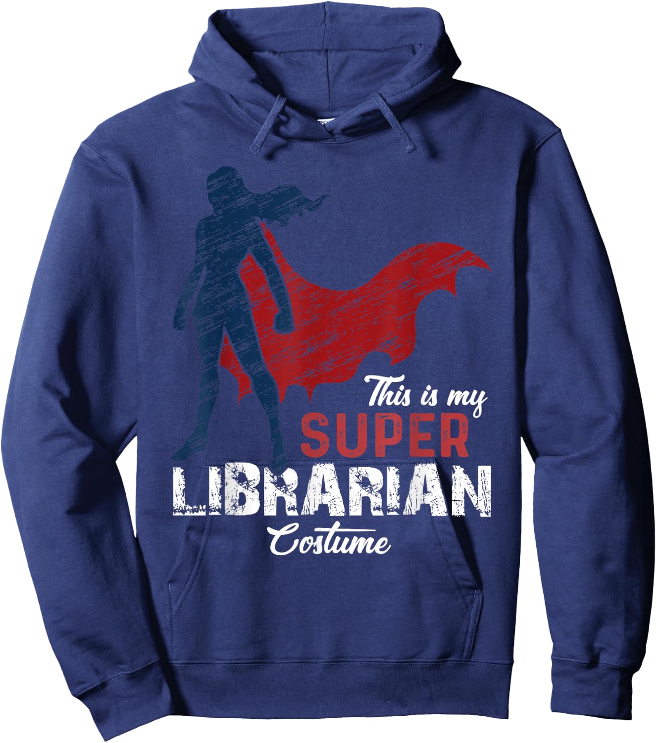 This is My Super Librarian Costume Lazy Halloween Hoodie - Hoodie | Navy