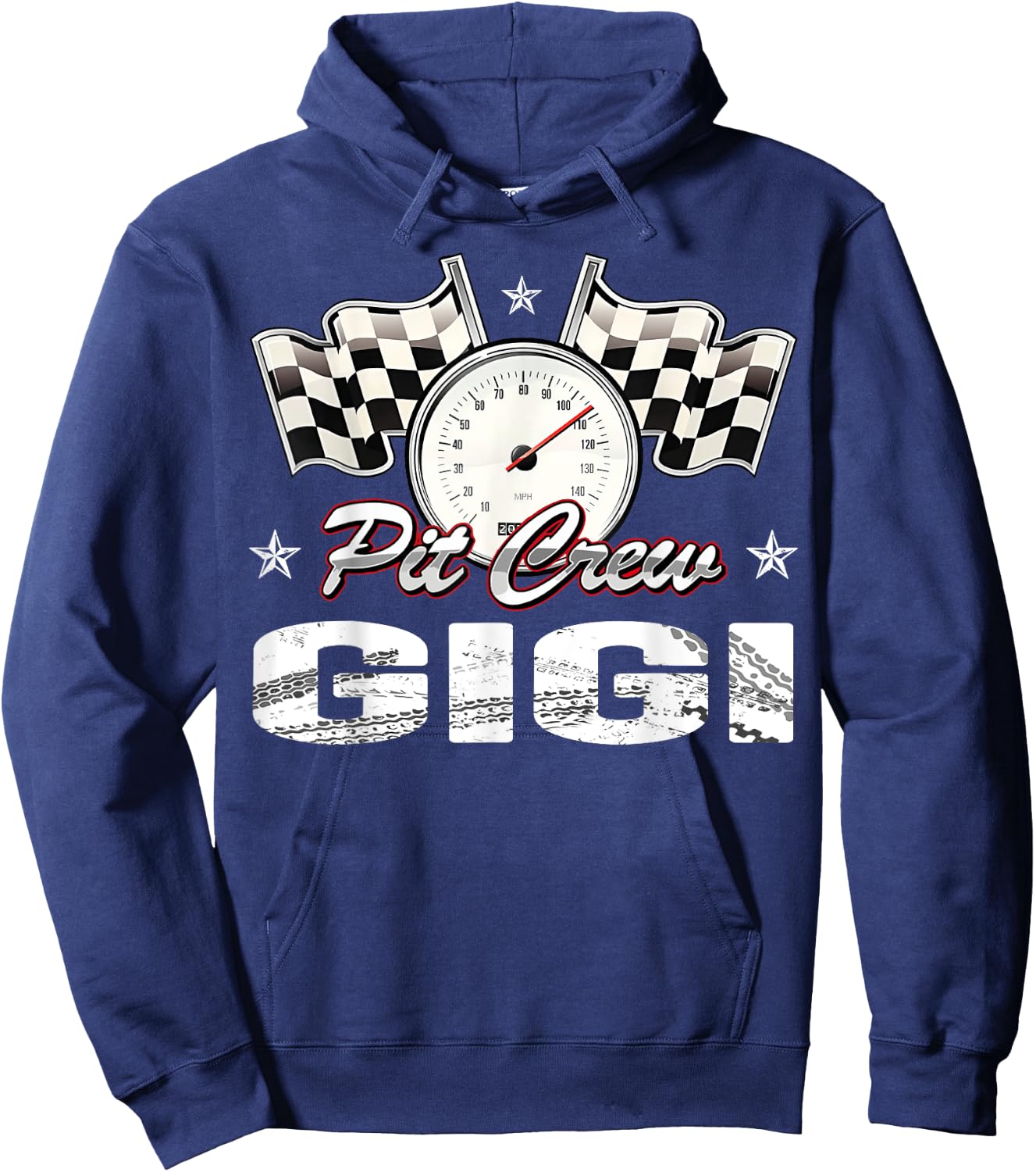 Pit Crew Gigi Race Car Birthday Racing Car Family Hoodie - Hoodie | Navy
