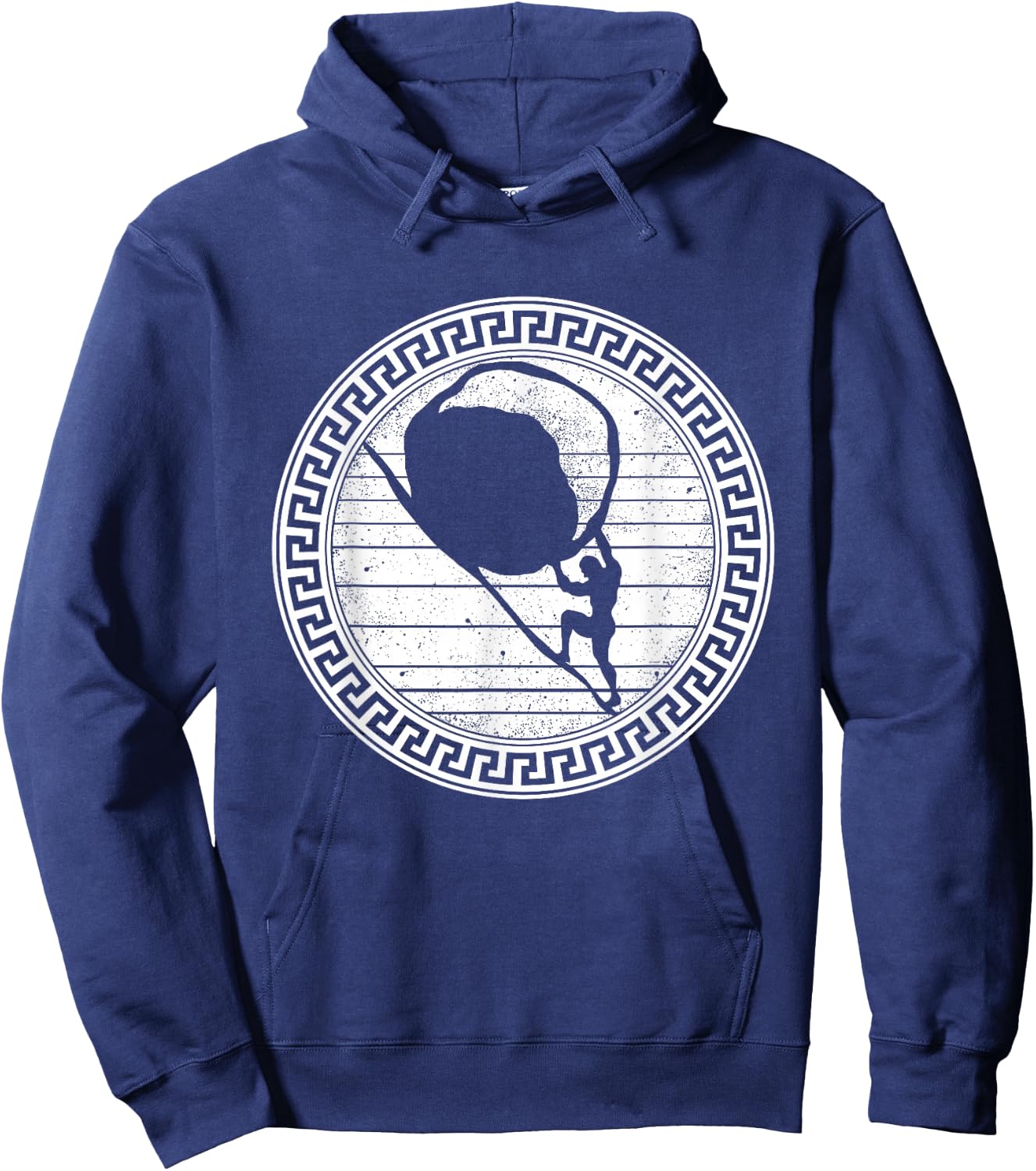 Greek Mythology Sisyphus Vintage Design King of Ephyra Myth Hoodie - Hoodie | Navy